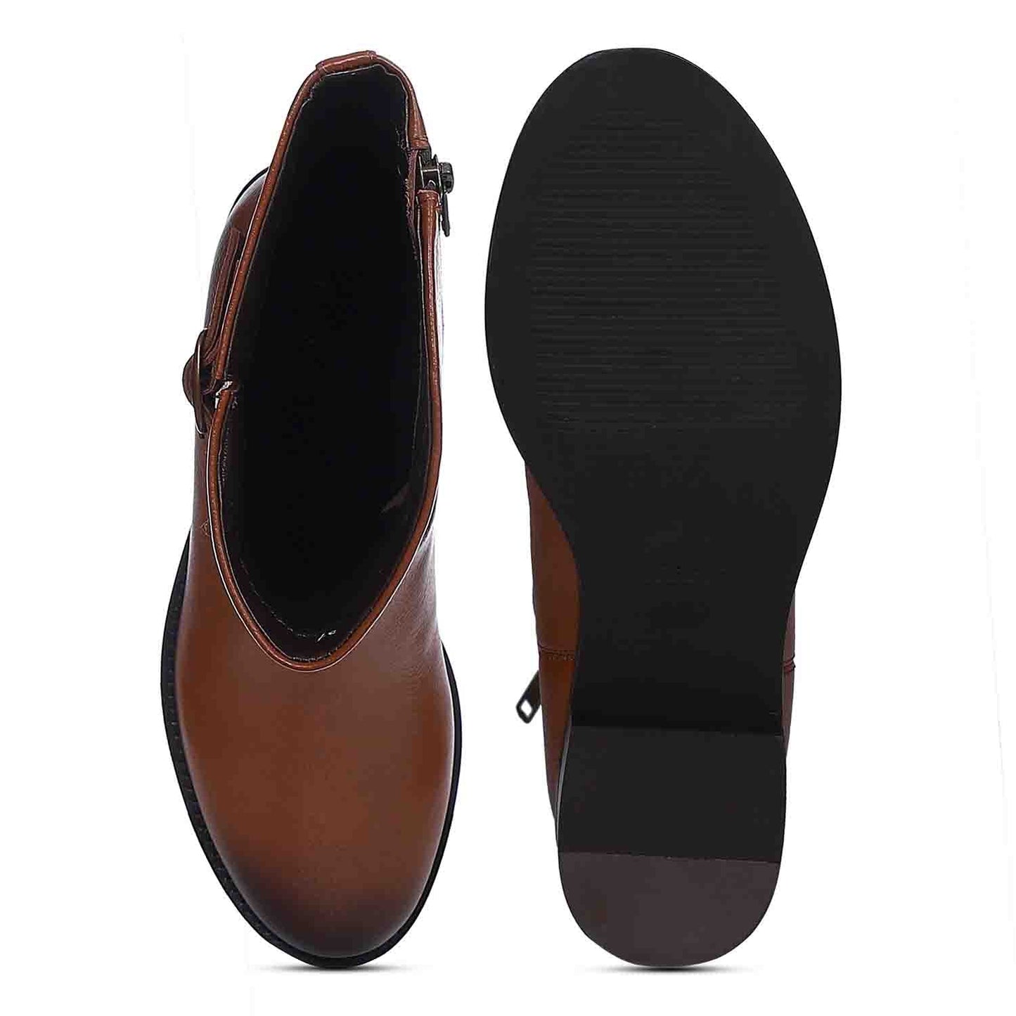 Saint Martina Tan Leather Calf Boots - SaintG