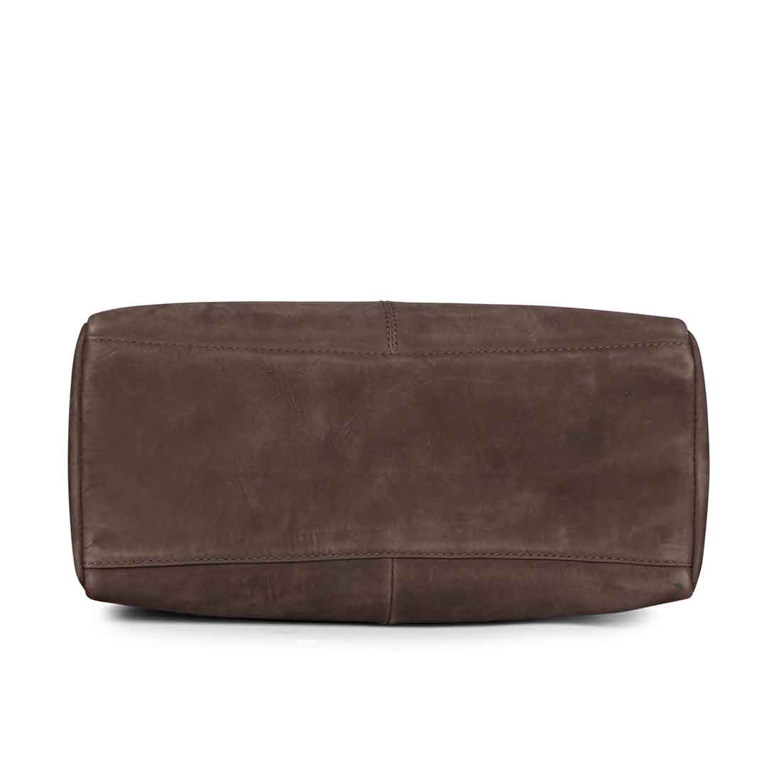 Favore Brown Womens Leather Shopper Tote Bag