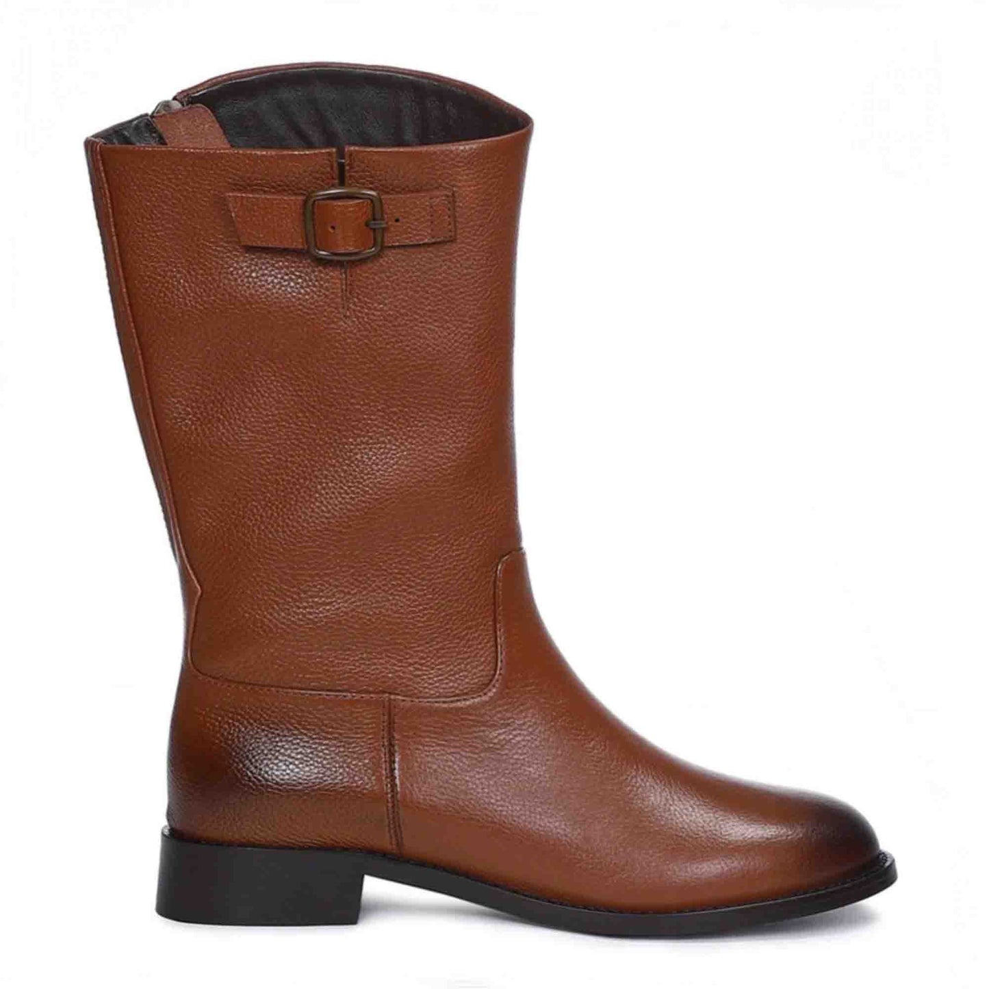 Saint Martina Tan Leather Calf Boots - SaintG India