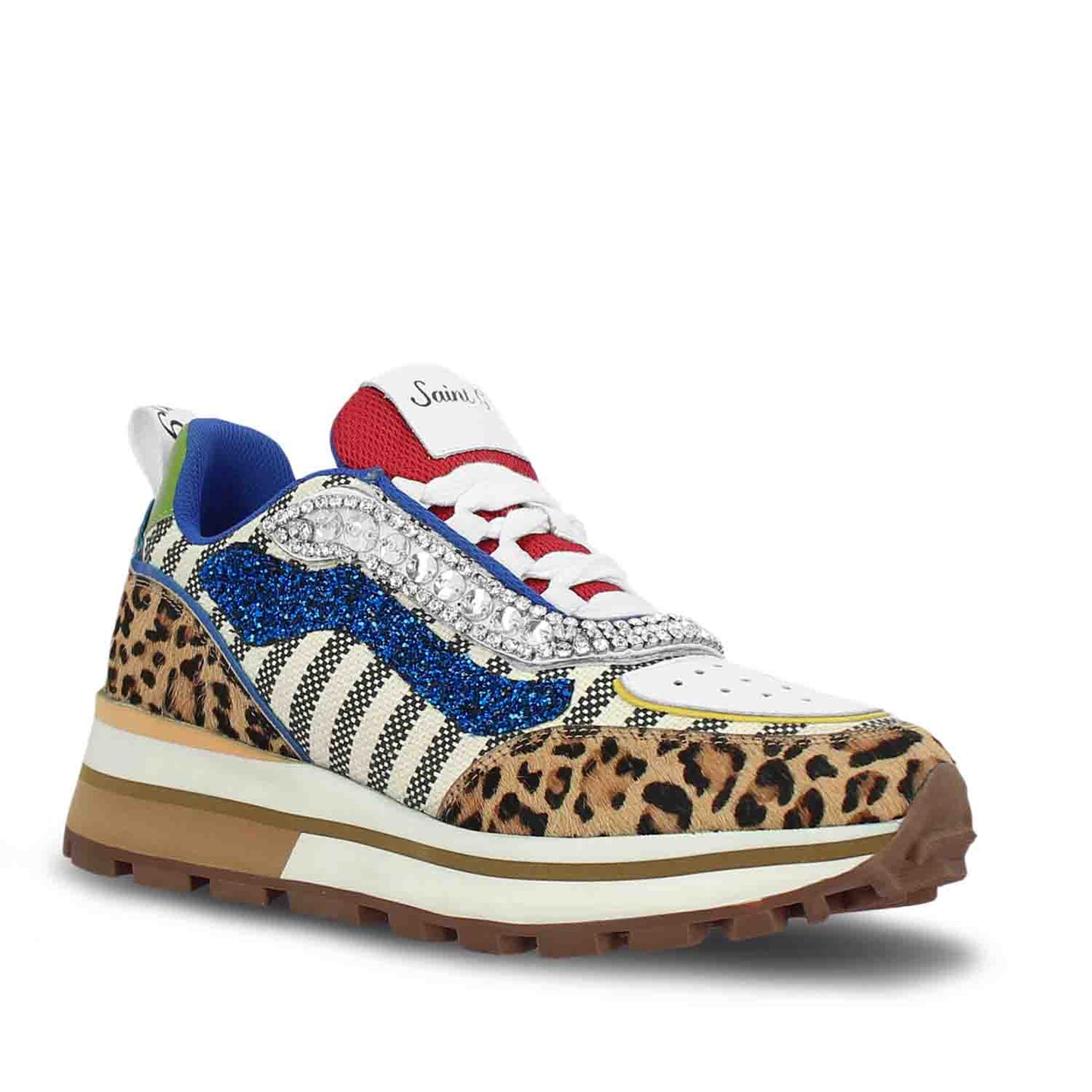 Whitesta Fiorella Multi Color Leopard Print Leather Sneakers