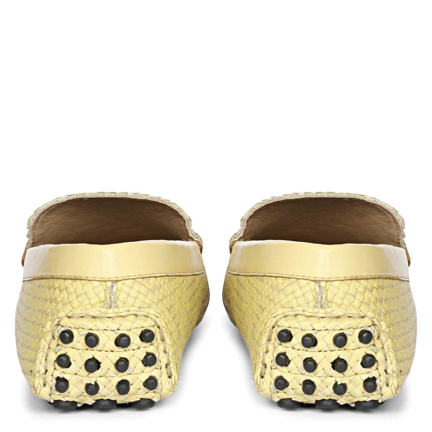 Saint Lucy Lime Woven Leather Loafers