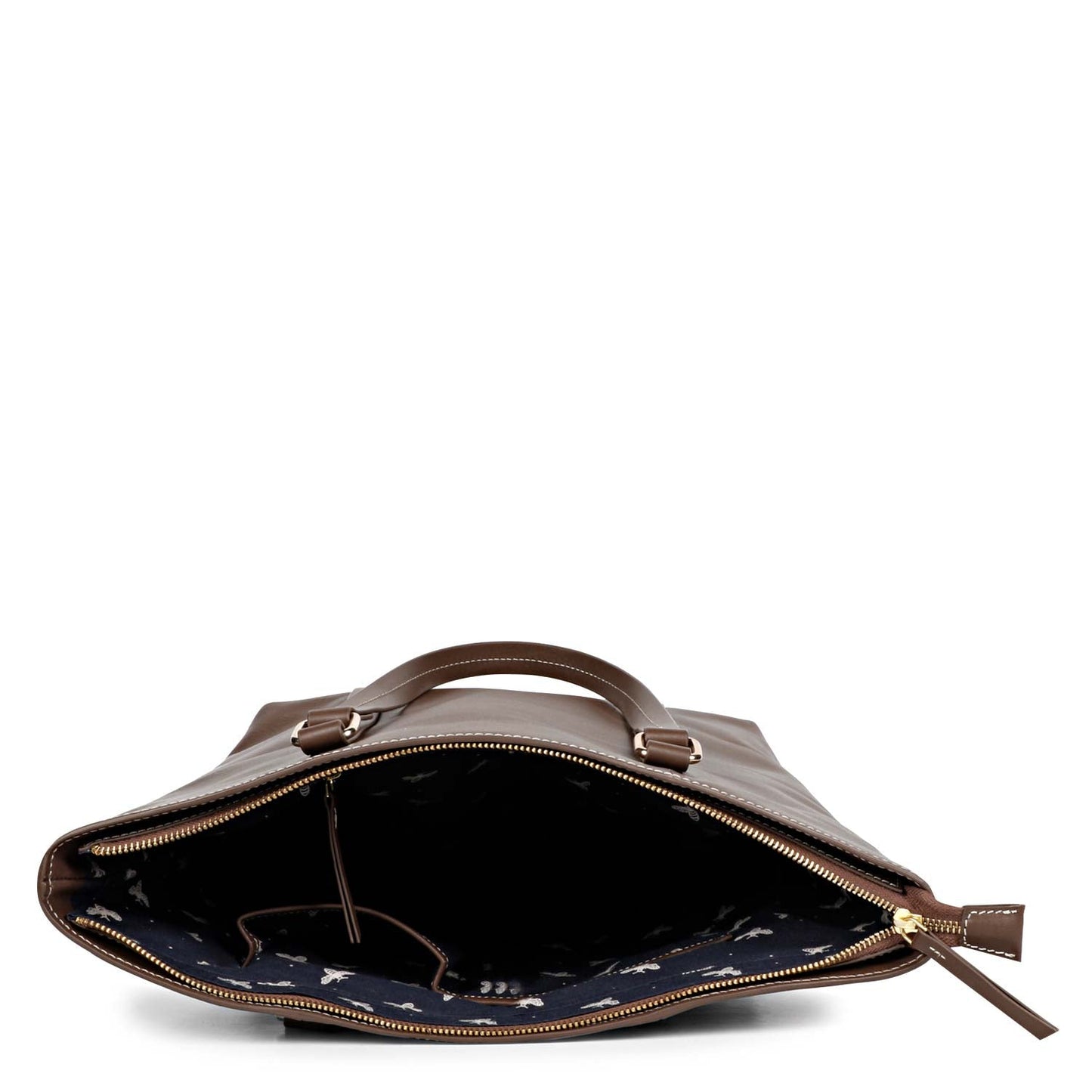 Favore Brown Textured Leather Oversized Shopper Shoulder Bag