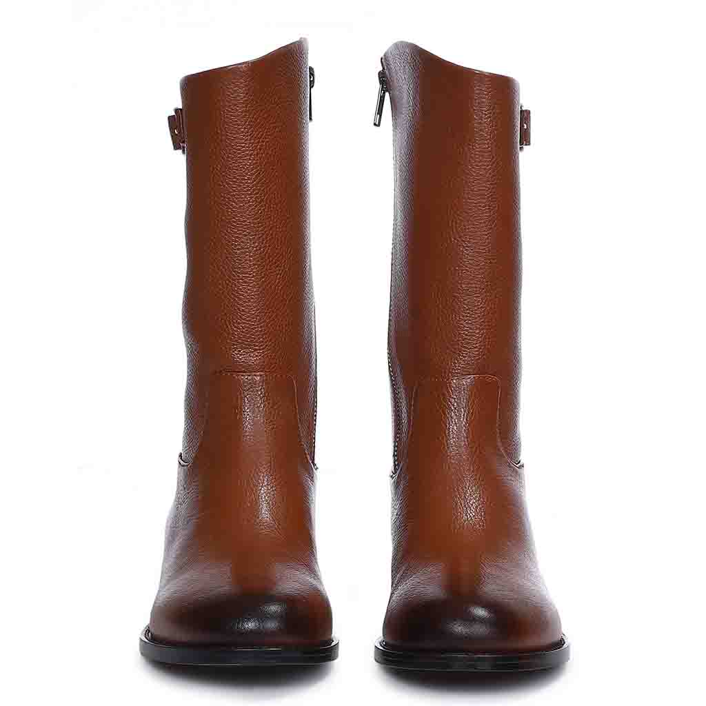 Saint Martina Tan Leather Calf Boots - SaintG