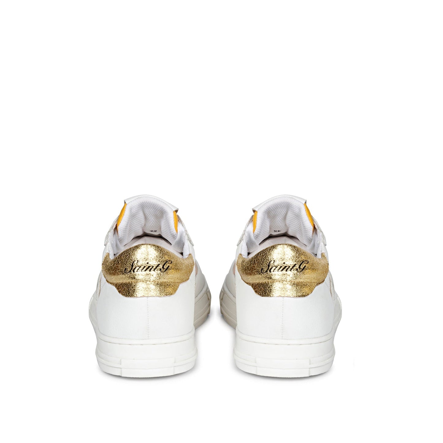 Whitesta Felix Unisex White & Yellow Leather Sneakers