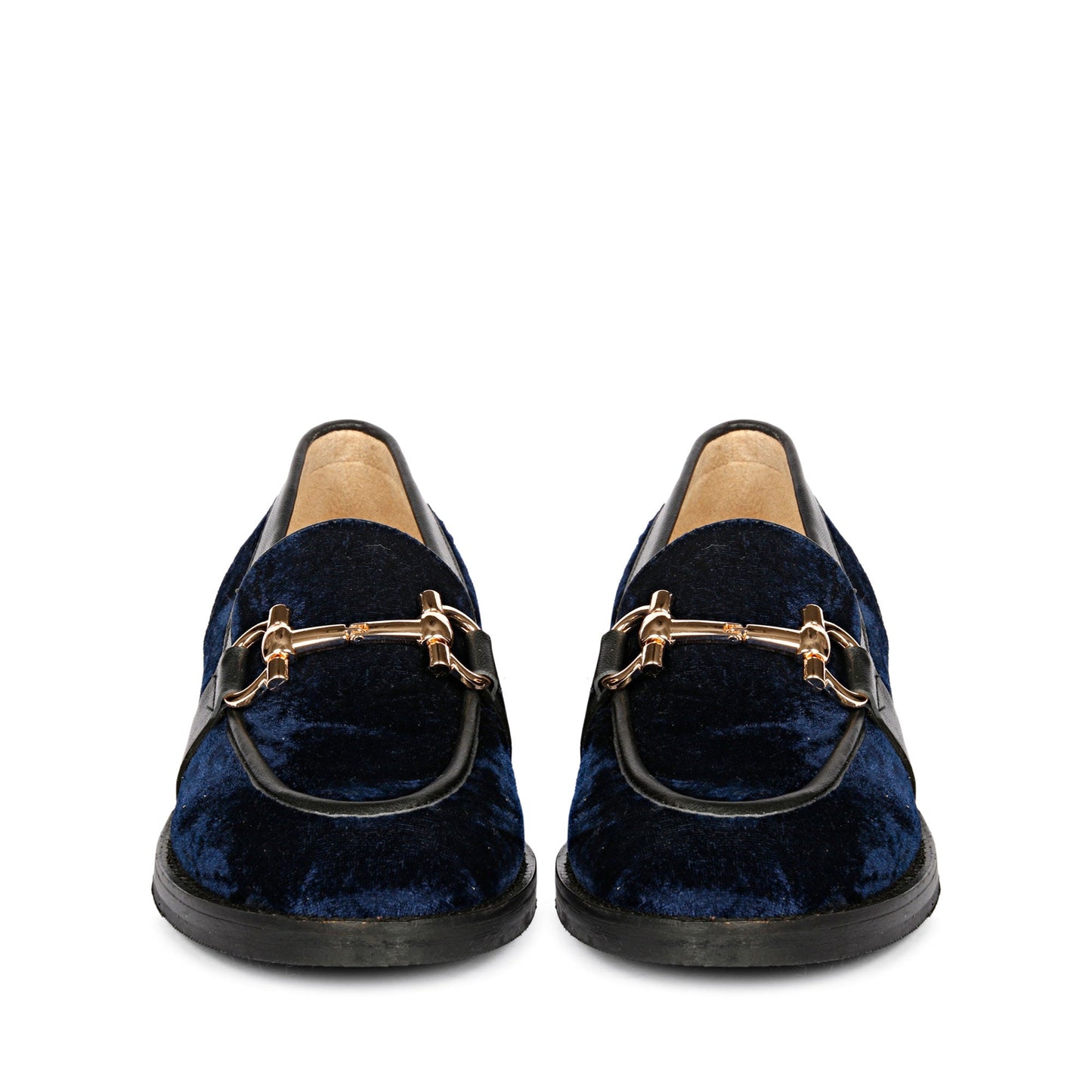 Saint Cinzia Blue Velvet Moccasins