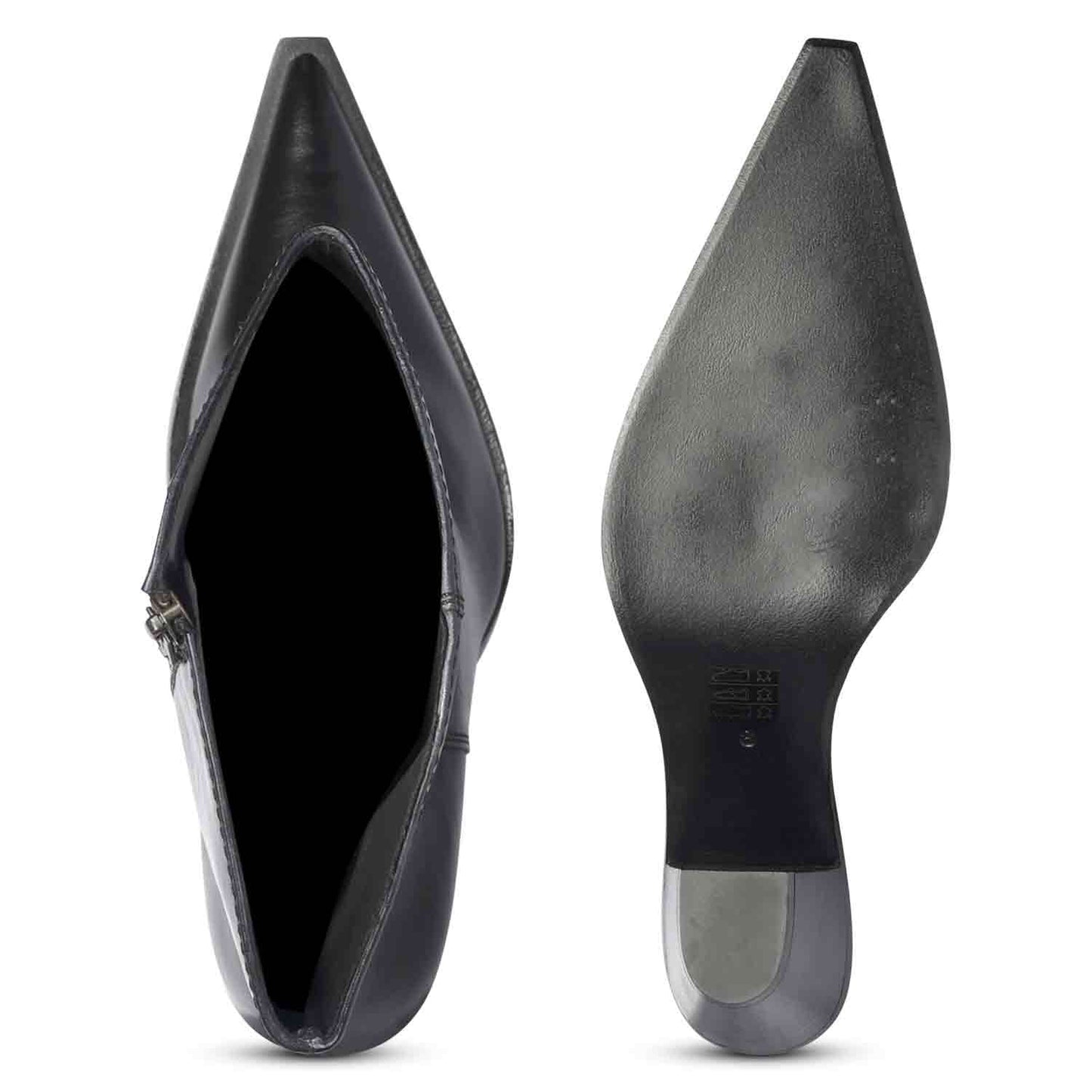 Saint Prune Black Leather Calf Boots