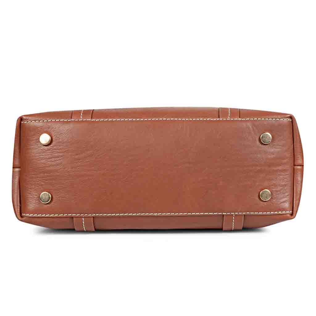 Favore Tan Textured Leather Oversized Shopper Shoulder Bag