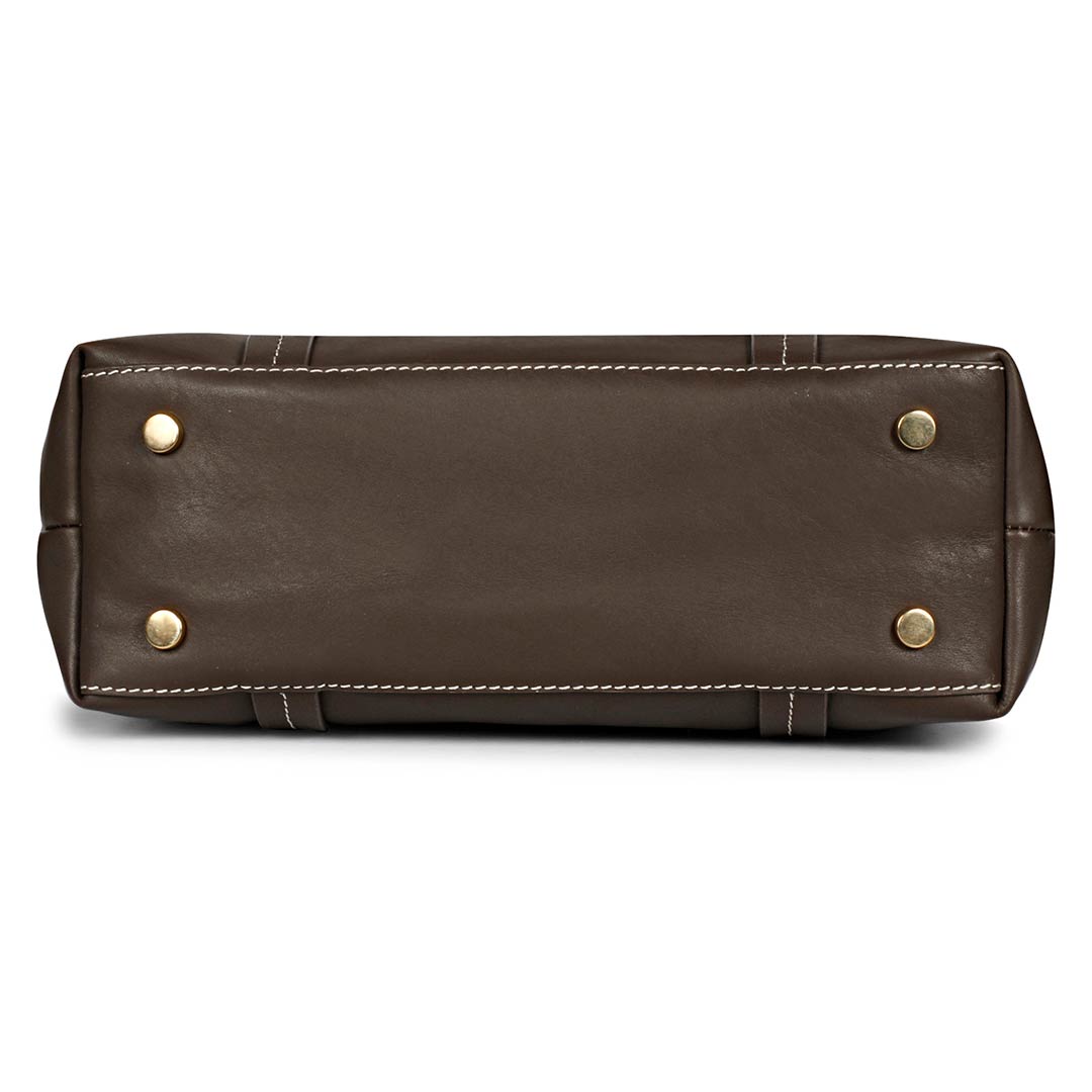 Favore Womens Brown Textured Leather Oversized Shopper Shoulder Bag