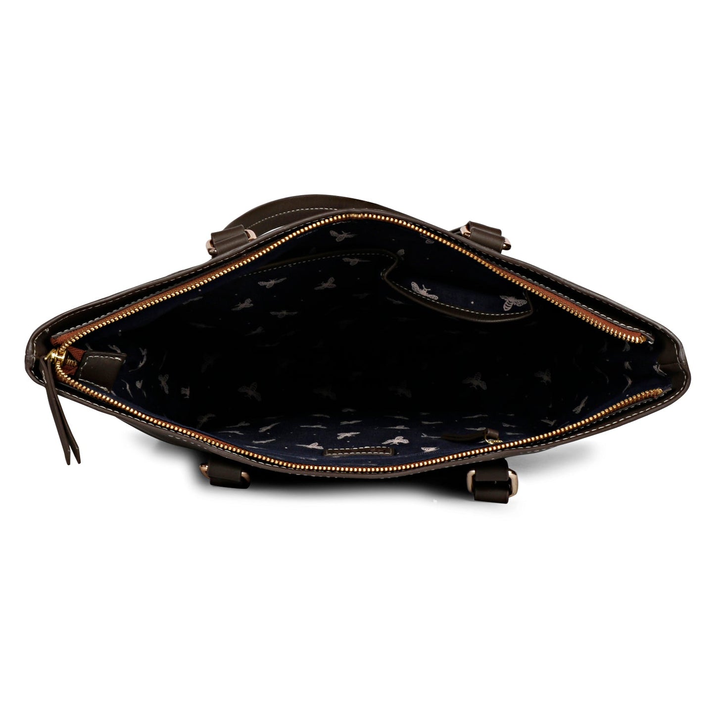 Favore Womens Brown Textured Leather Oversized Shopper Shoulder Bag