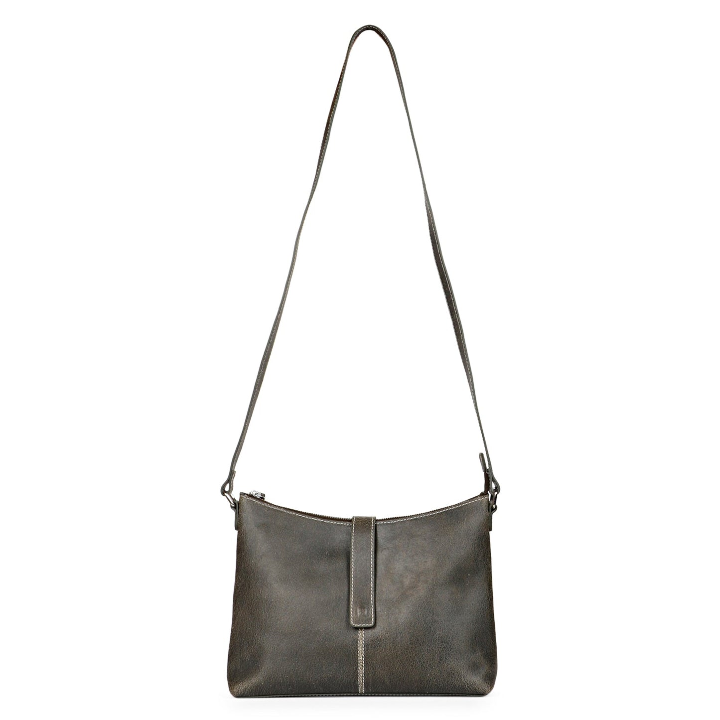 Favore Black Leather Oversized Structured Sling Bag