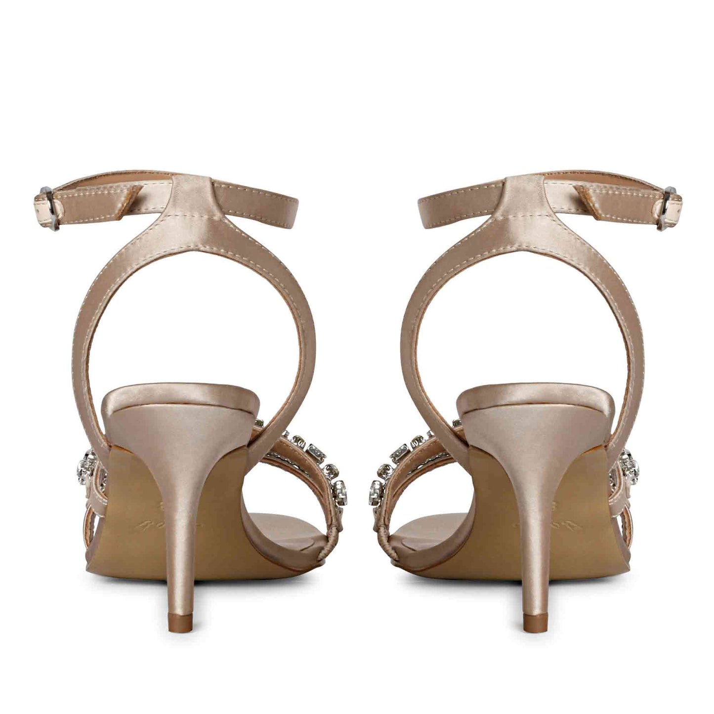 Saint Shelby Fringed Block Heels, Gold