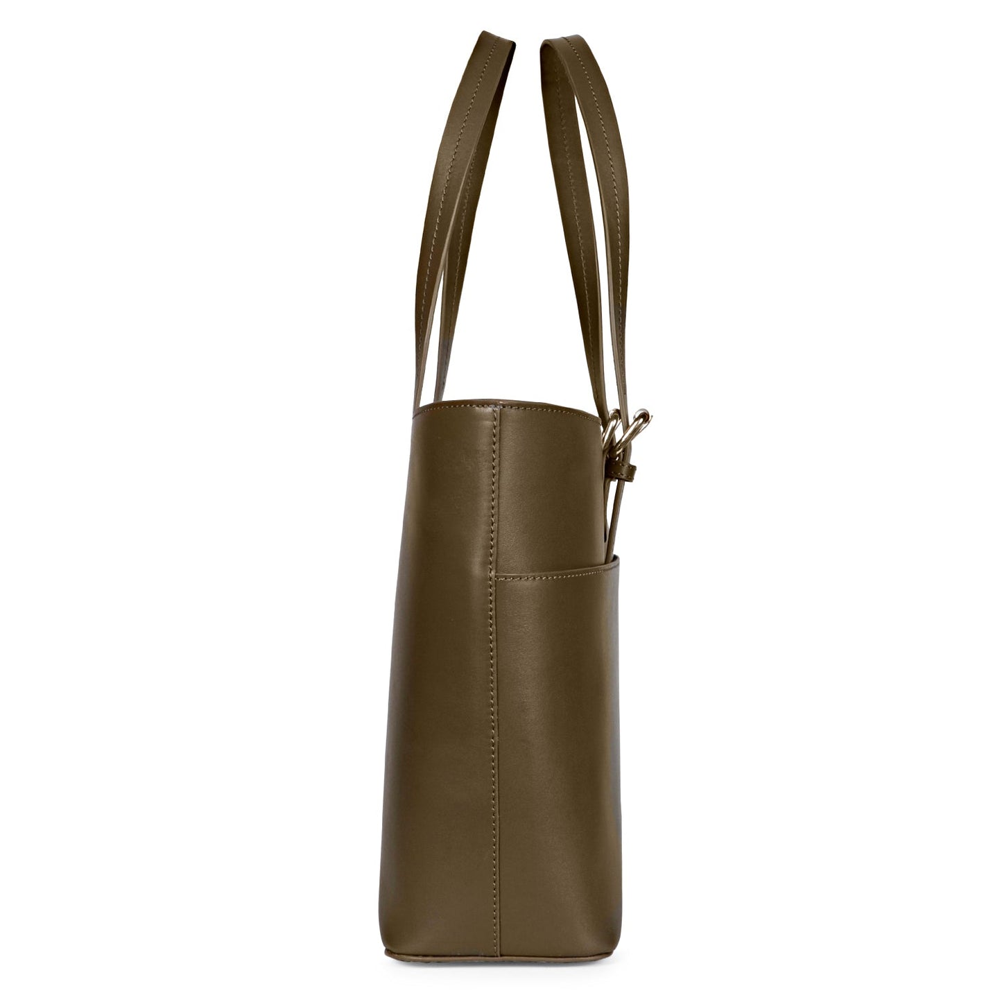 Favore Textured Brown Leather Structured Shoulder Bag