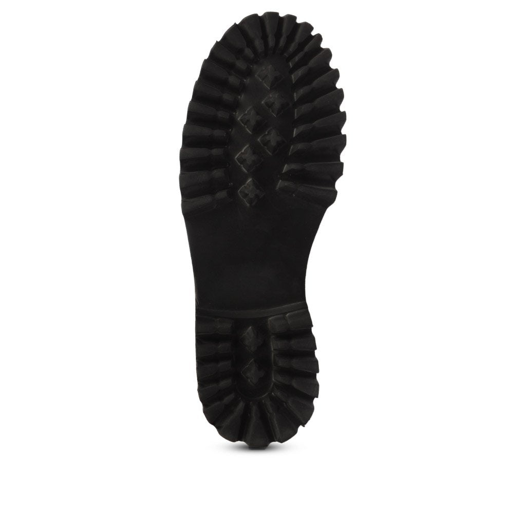 Megan Flower Cushion Quilted Pull On Calf Boots