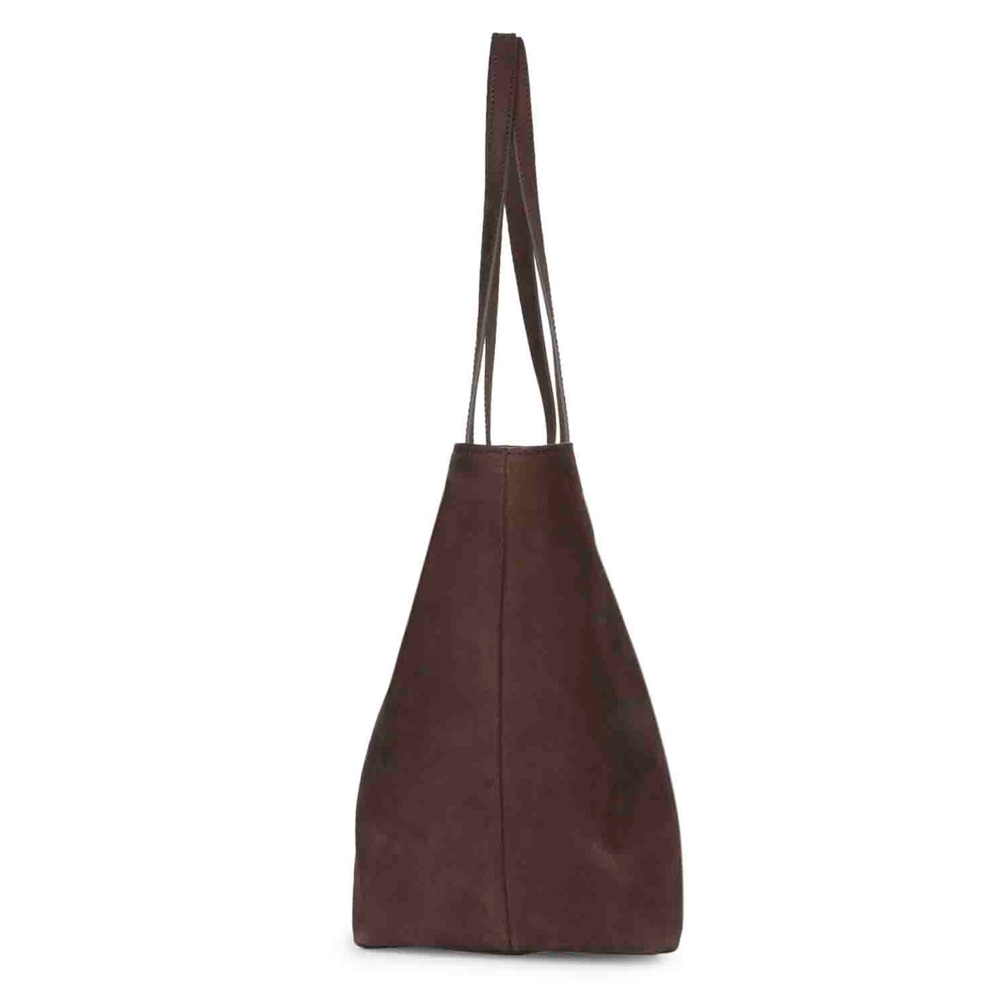 Favore Brown Leather Structured Shoulder Bag