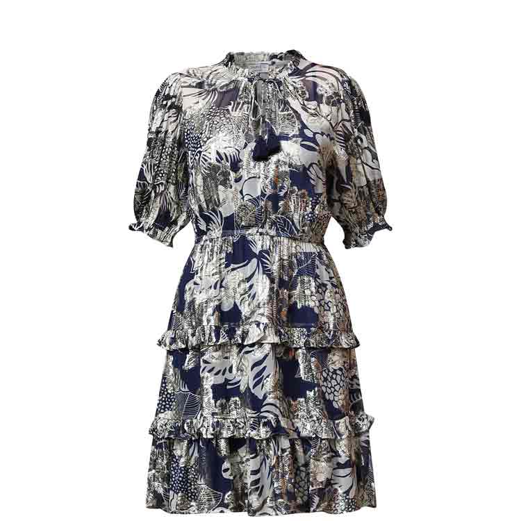 Saint Womens Nautical Floral Print Cotton Dress