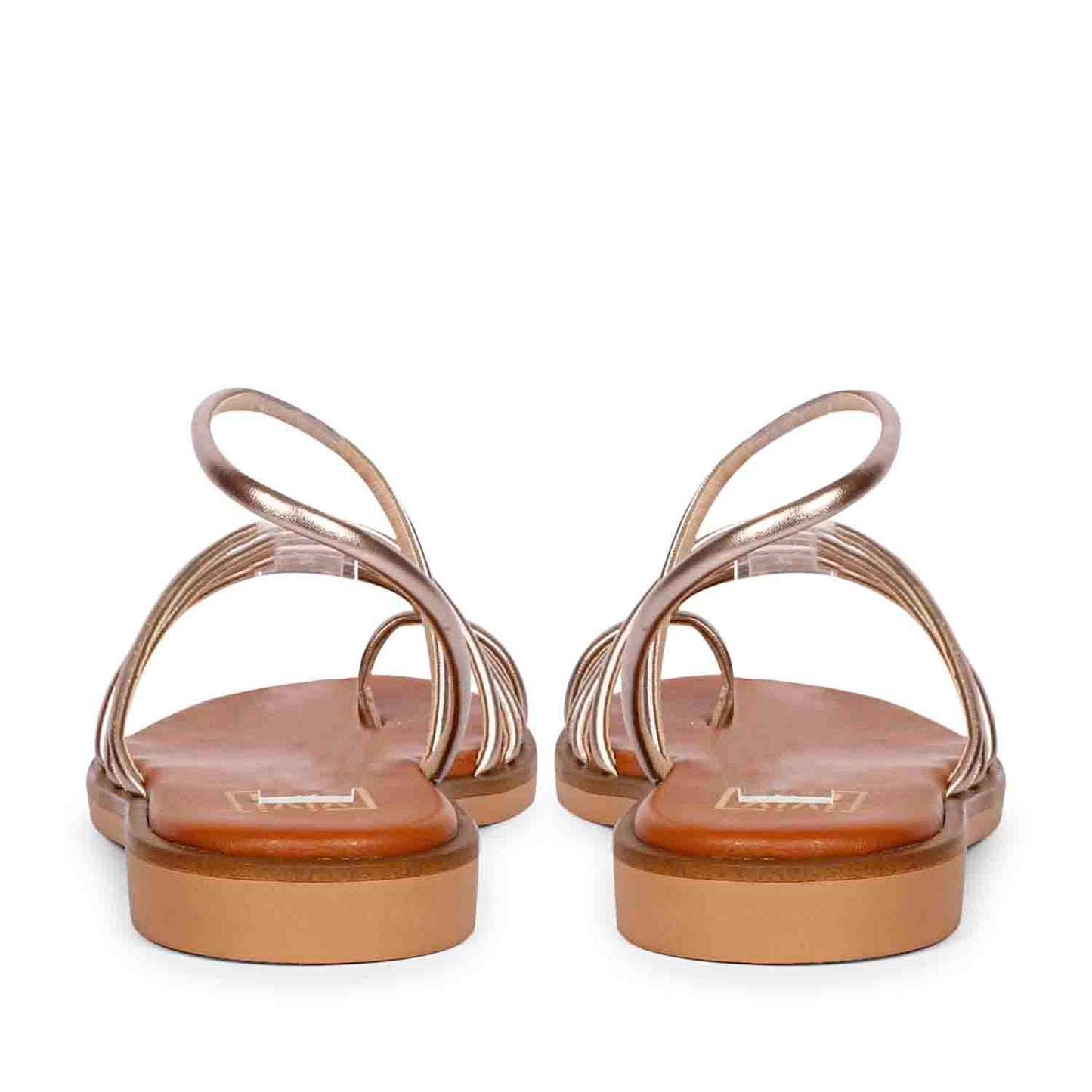 ViviBlu Gold Leather Platform Sandals
