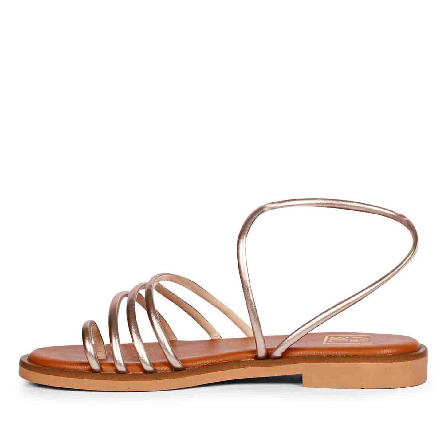 ViviBlu Gold Leather Platform Sandals