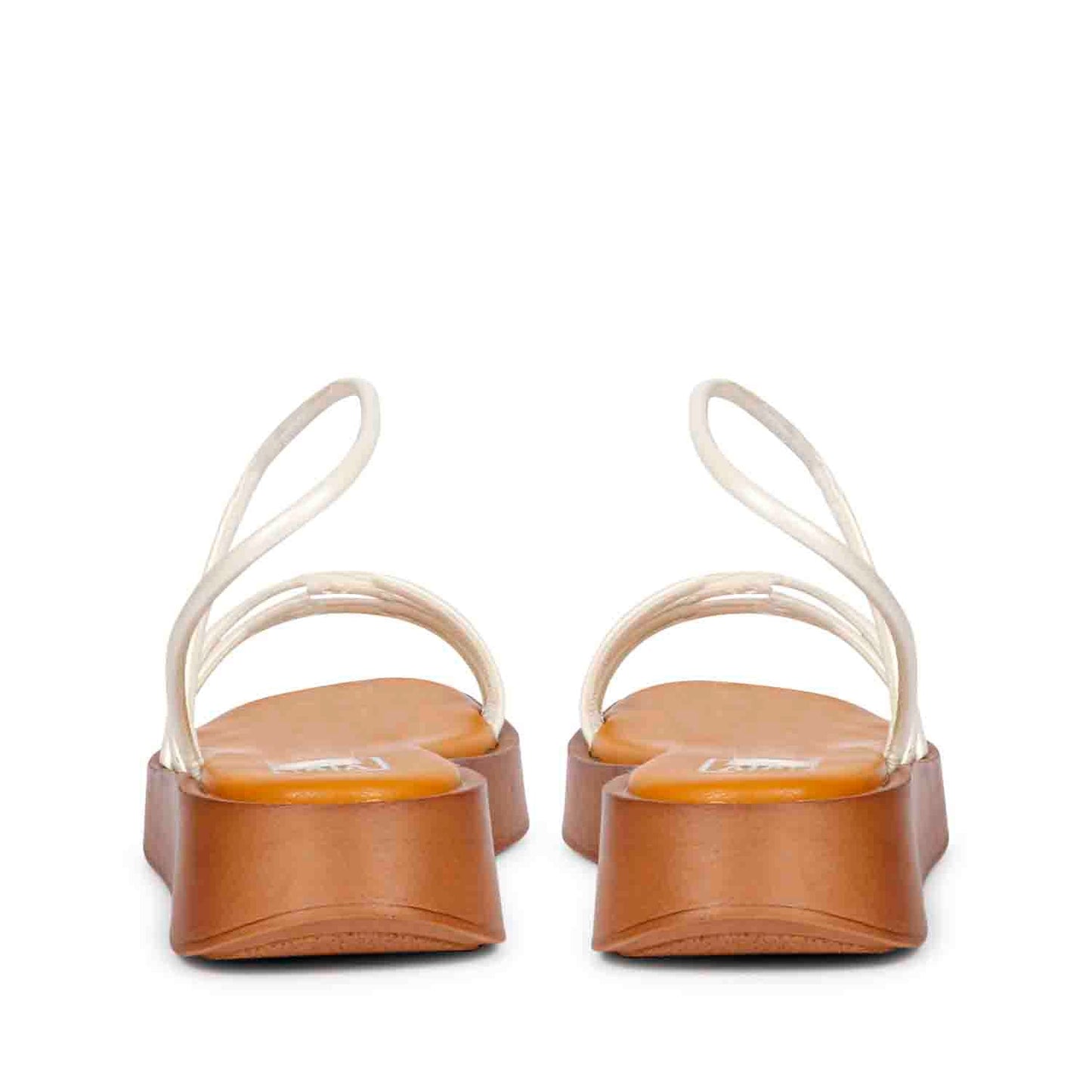 ViviBlu White Leather Flat Sandals