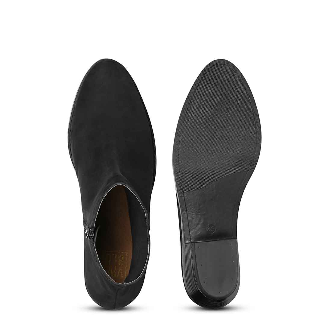 ViviBlu Black Leather Ankle Boots