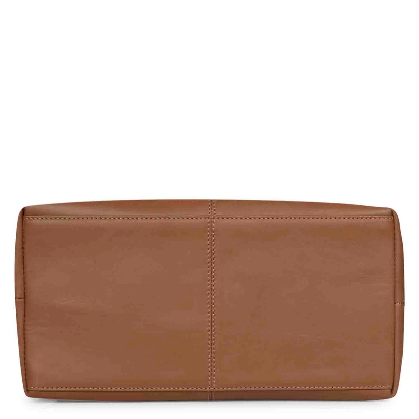 Favore Dark Brown Leather Structured Shoulder Bag