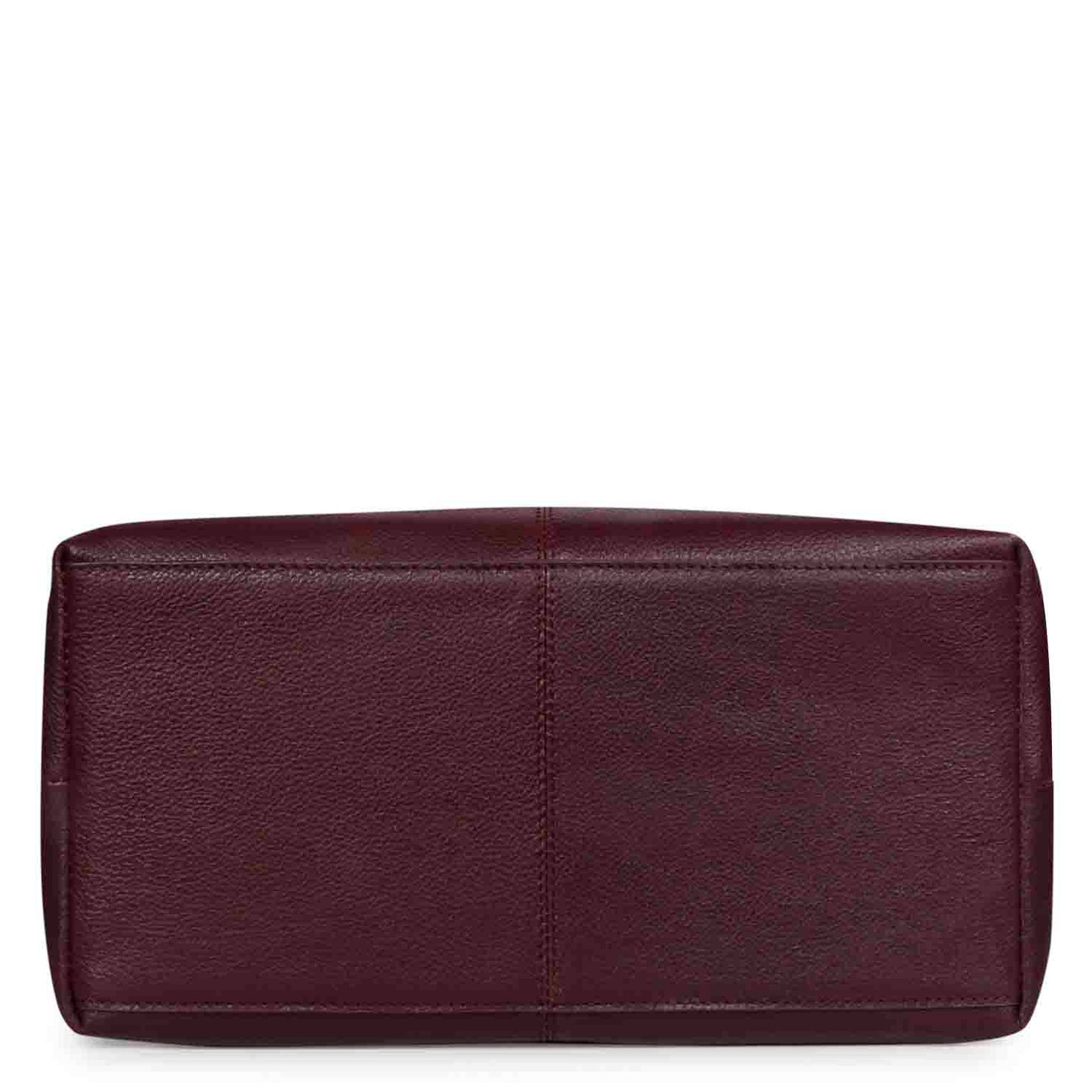 Favore Women Burgundy Leather Structured Shoulder Bag