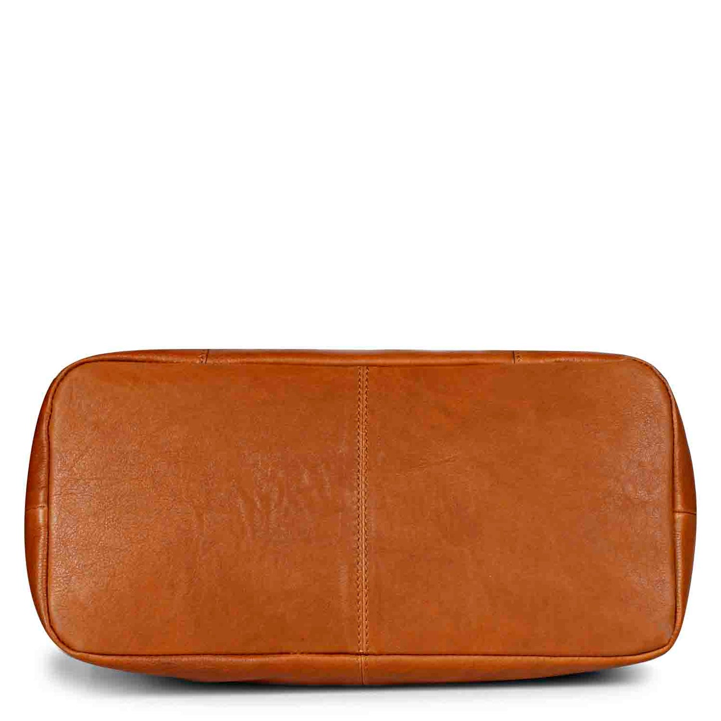 Favore Tan Leather Oversized Structured Hobo Bag