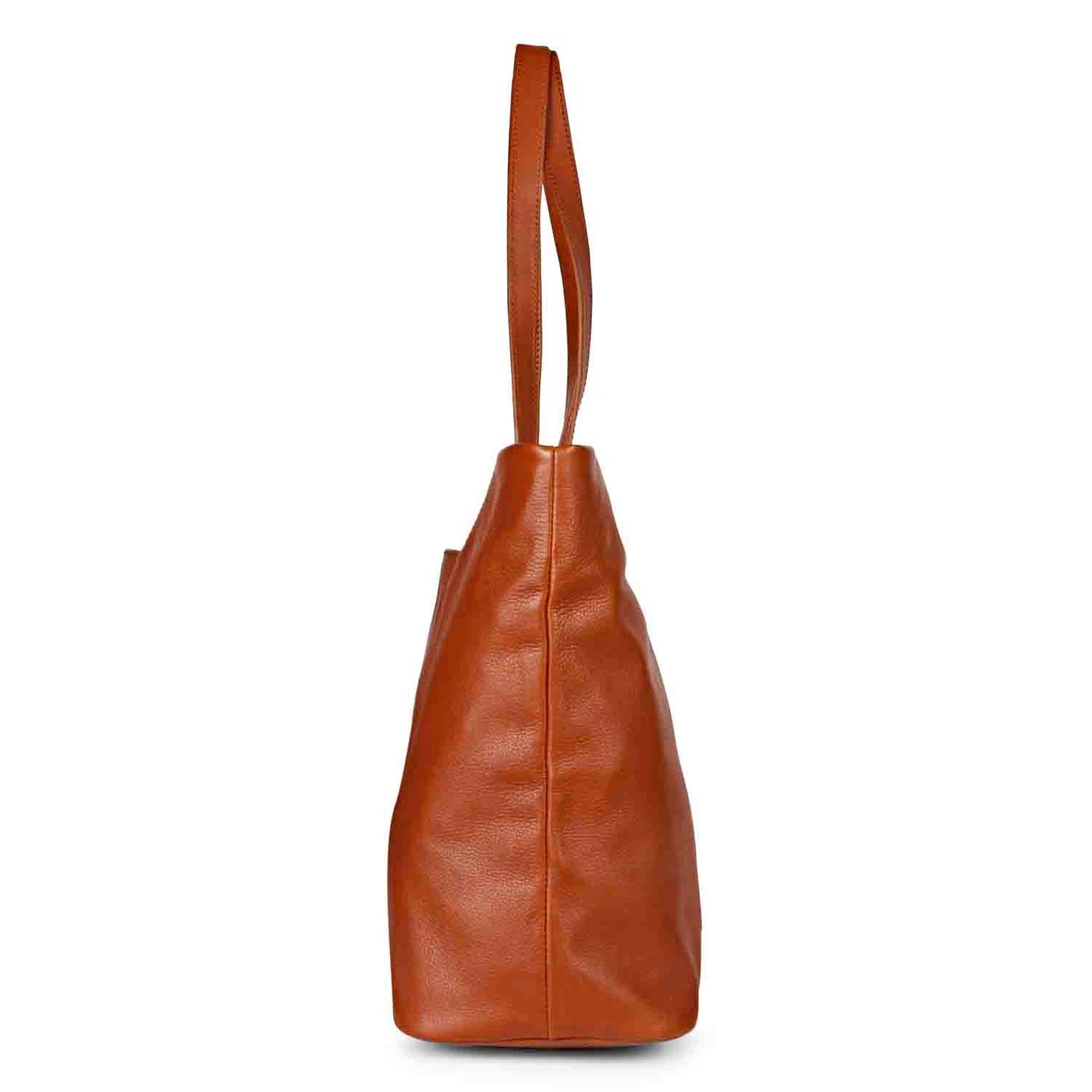 Favore Tan Leather Oversized Structured Hobo Bag