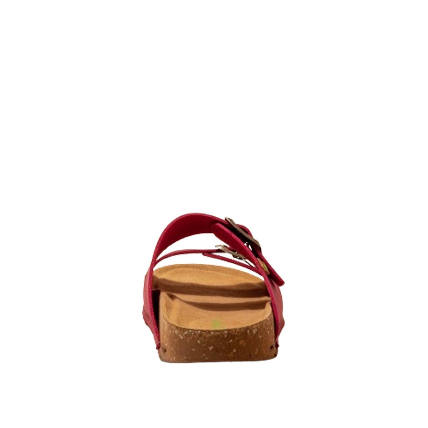 El Naturalista Tibet Embellished Leather Block Sandals with Buckle