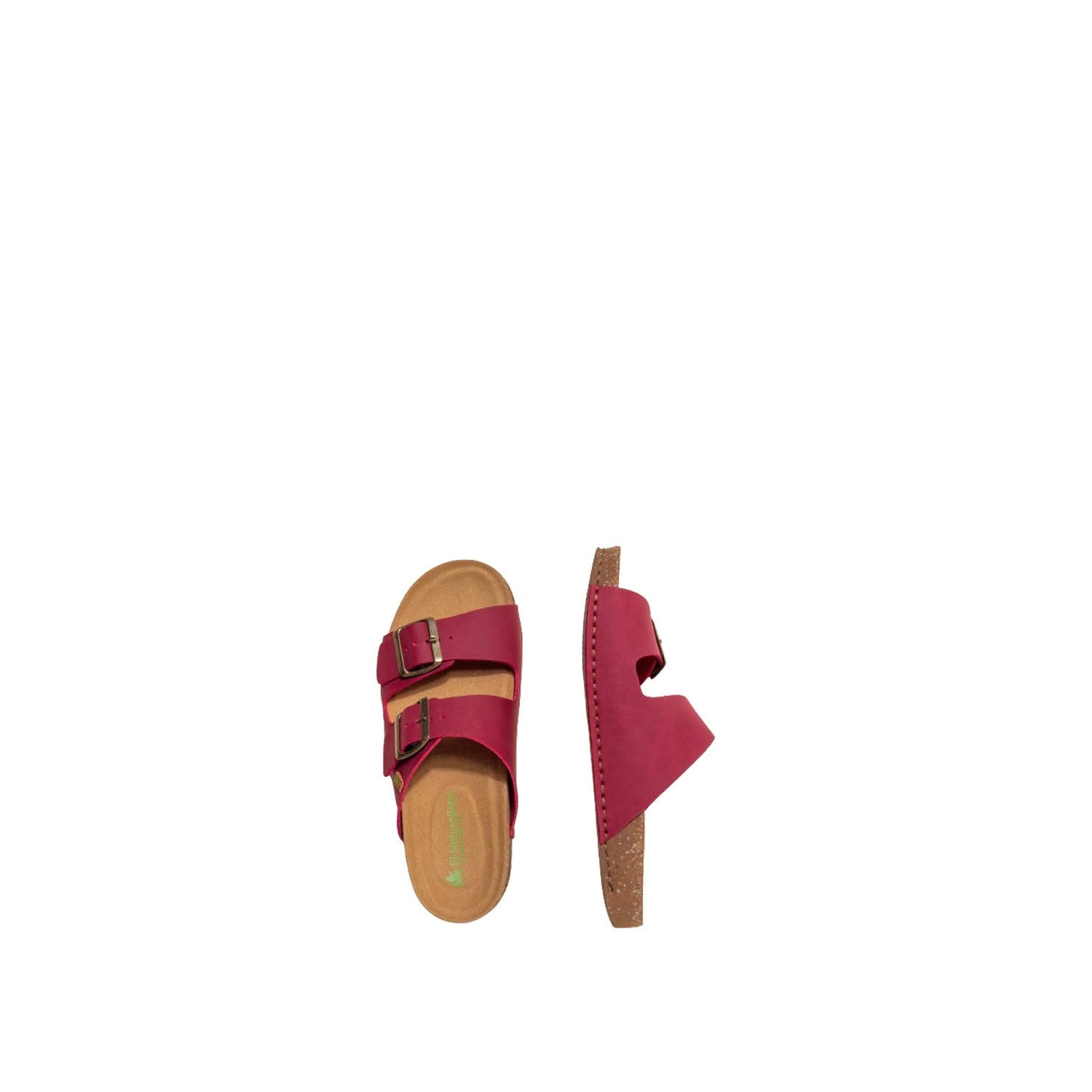 El Naturalista Tibet Embellished Leather Block Sandals with Buckle