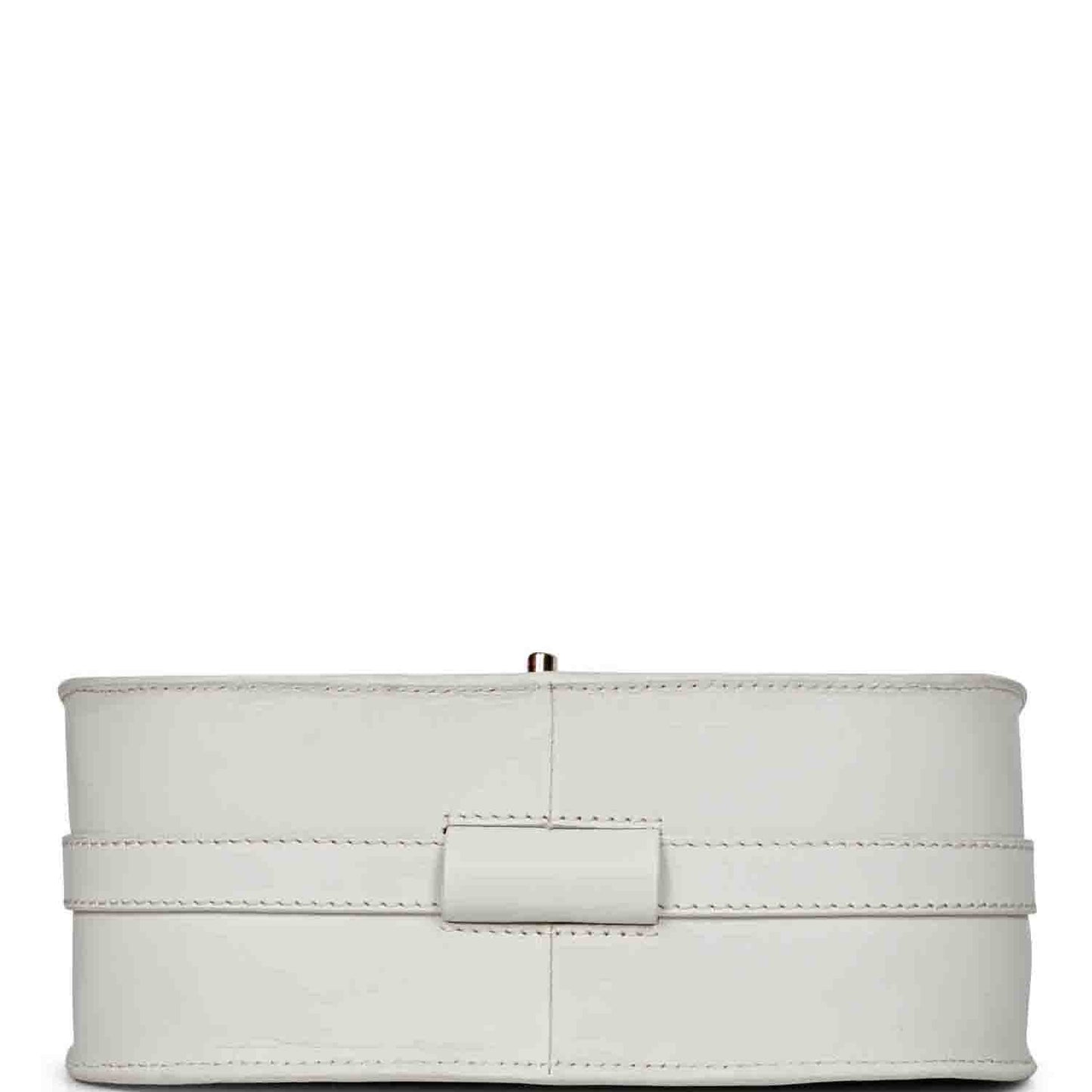 Favore Off White Womens Leather Structured Sling Bag