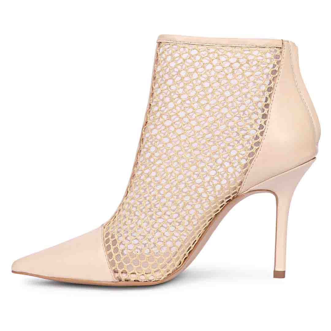 Saint Kinslee Ivory Mess Suede Leather Pumps
