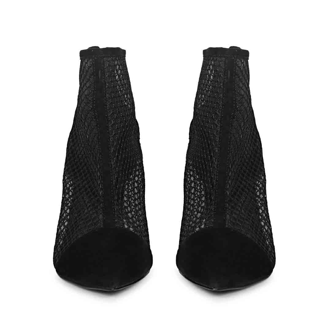 Saint Kinslee Black Mess Suede Leather Pumps