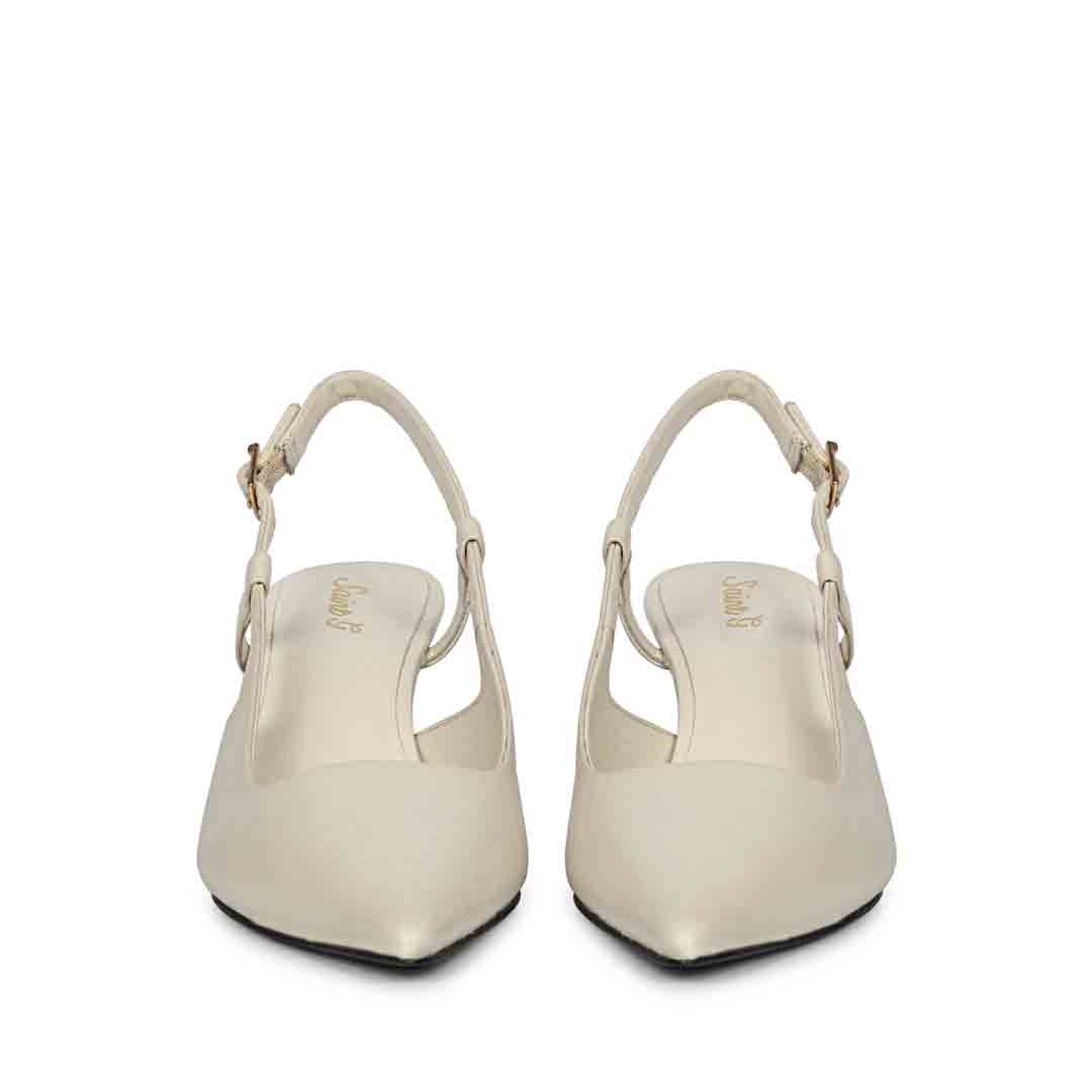 Saint Josie Offwhite Leather Pumps