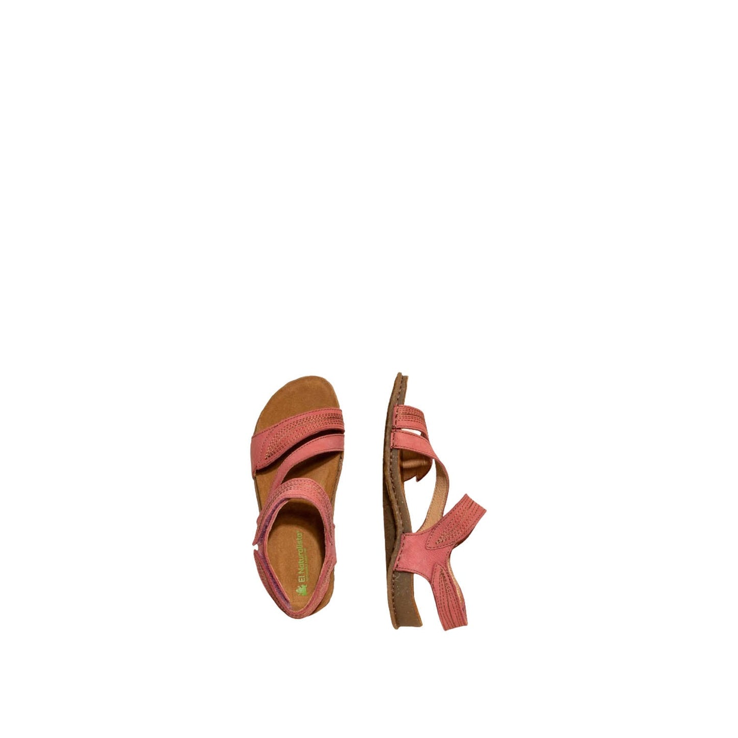 El Naturalista Loto Embellished Leather Block Sandals with Buckle