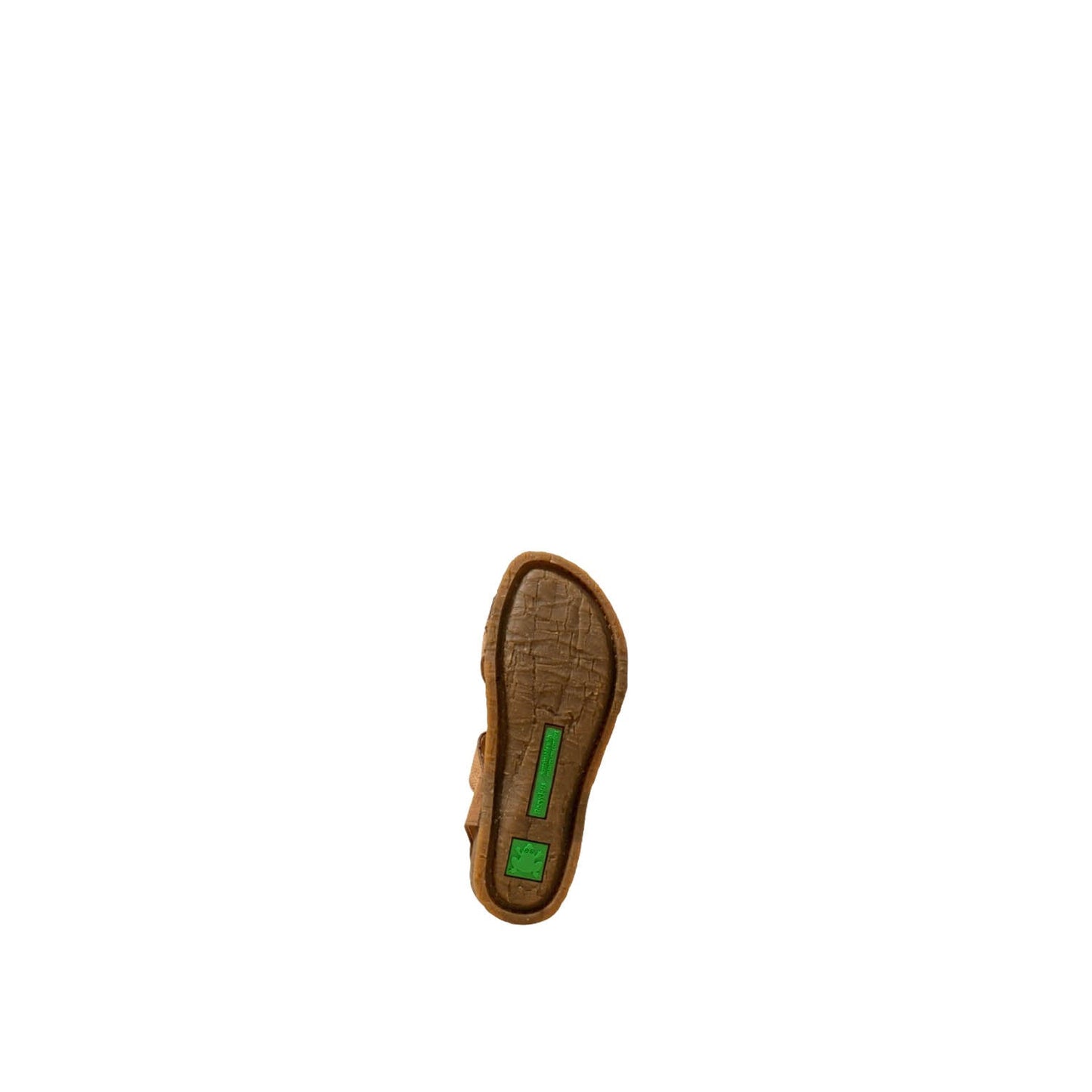 El Naturalista Honey Embellished Leather Block Sandals with Buckle