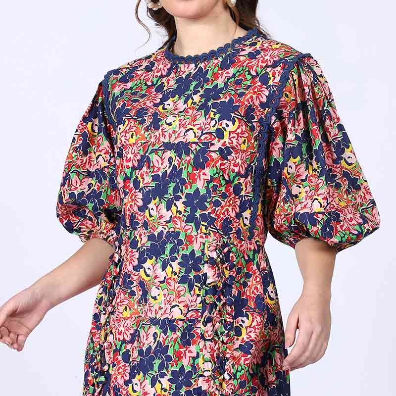 Saint Solene Womens Multi Cotton Lining Short Dress