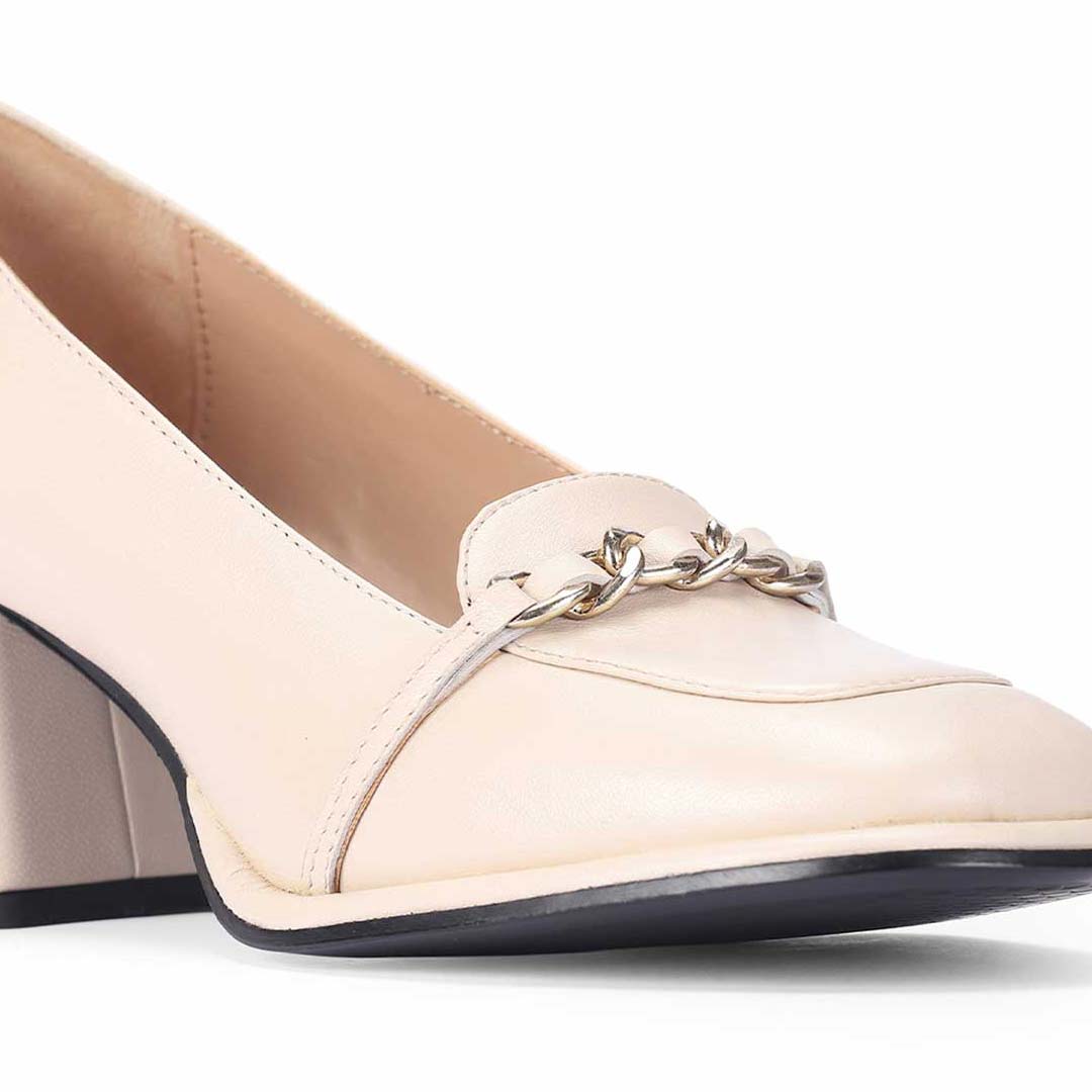 Saint Mirielle Ivory Leather Handcrafted Moccasins