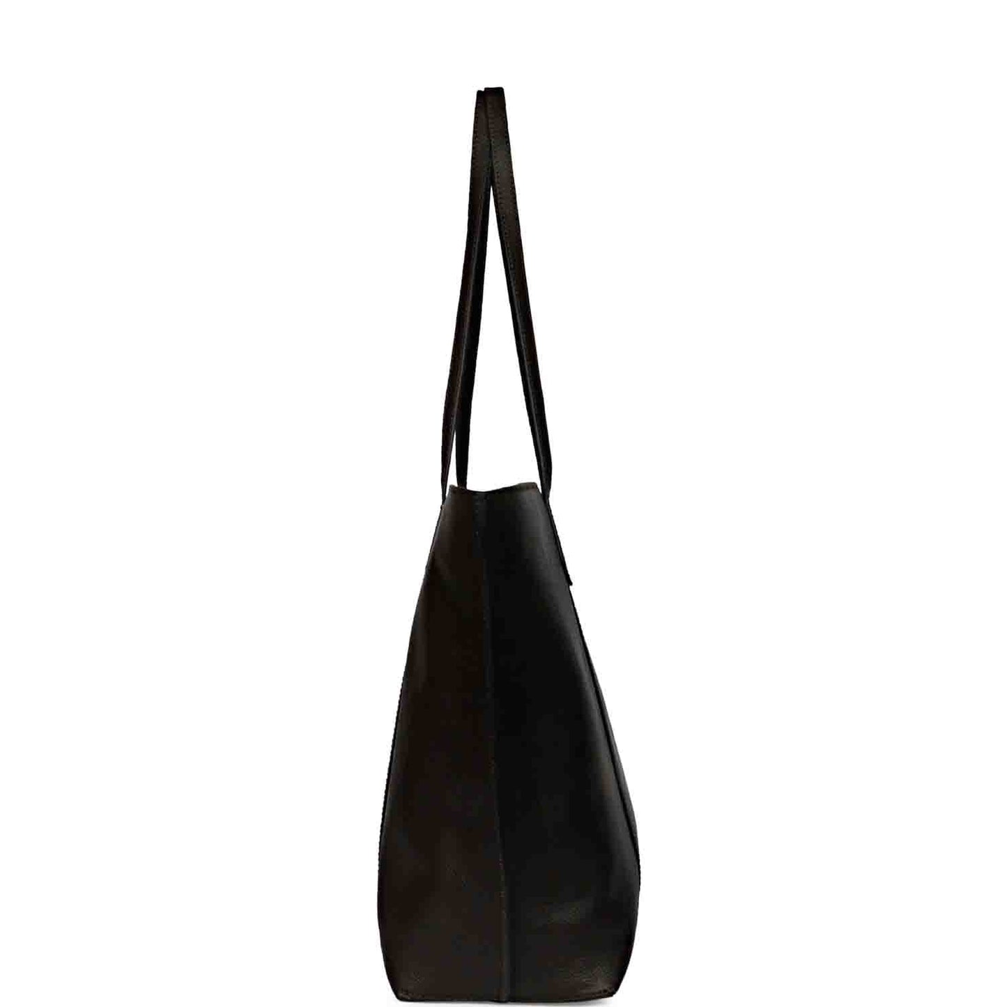 Favore Black Womens Leather Structured Shoulder Bag