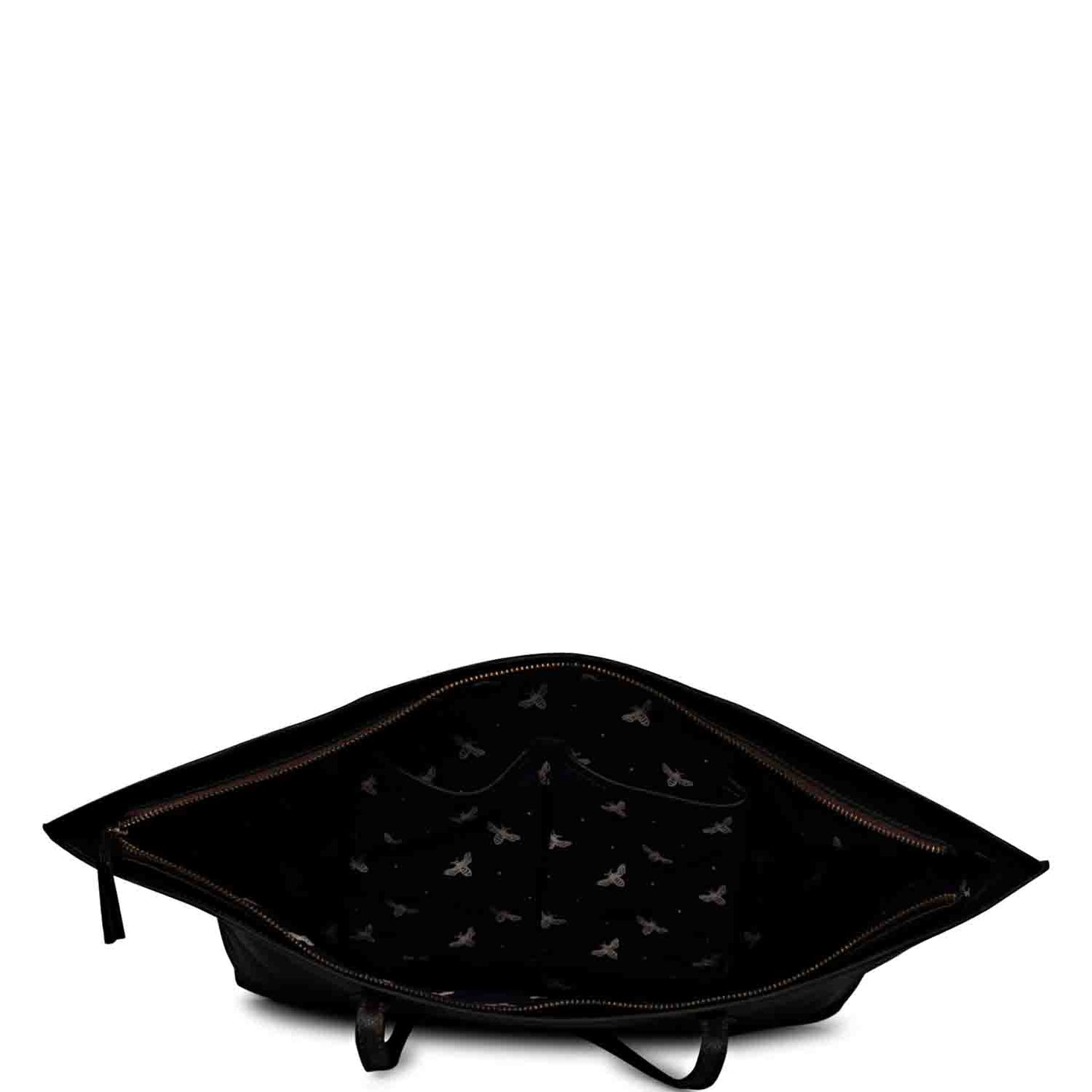 Favore Black Womens Leather Structured Shoulder Bag