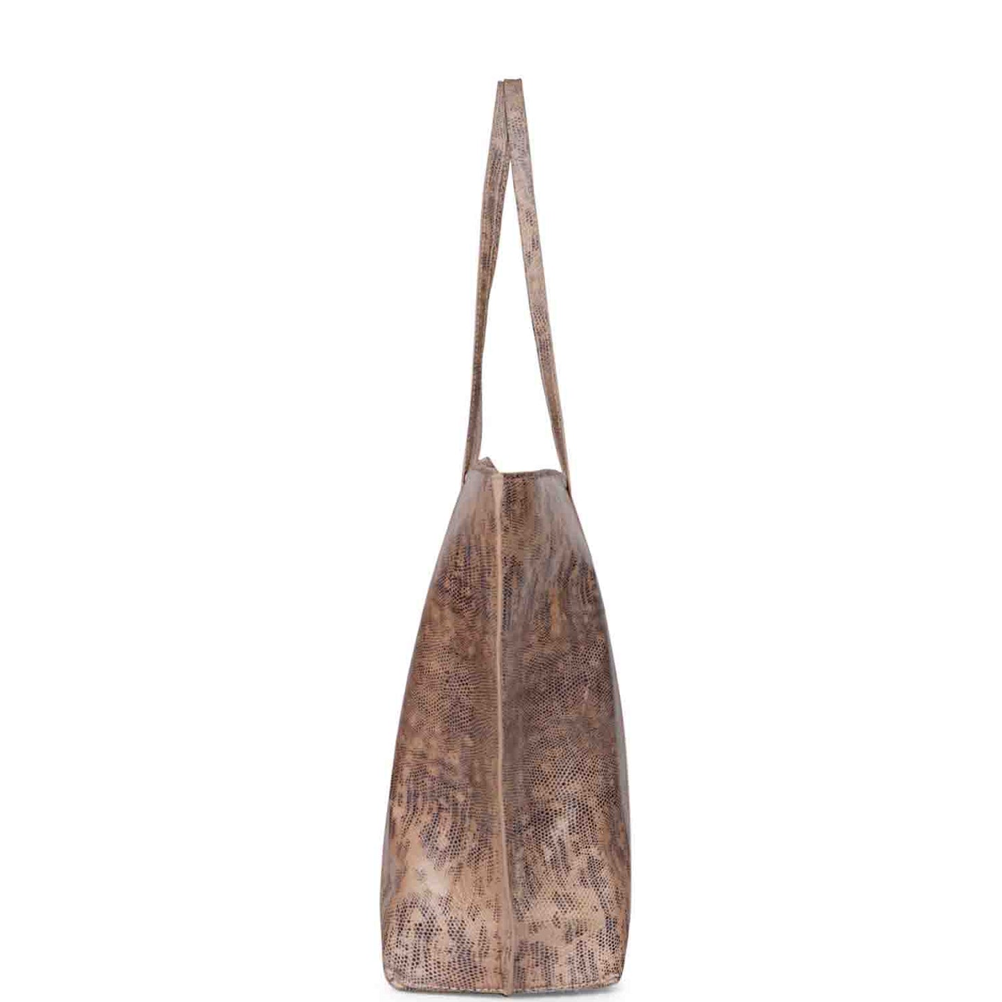 Favore Peach Womens Leather Structured Shoulder Bag