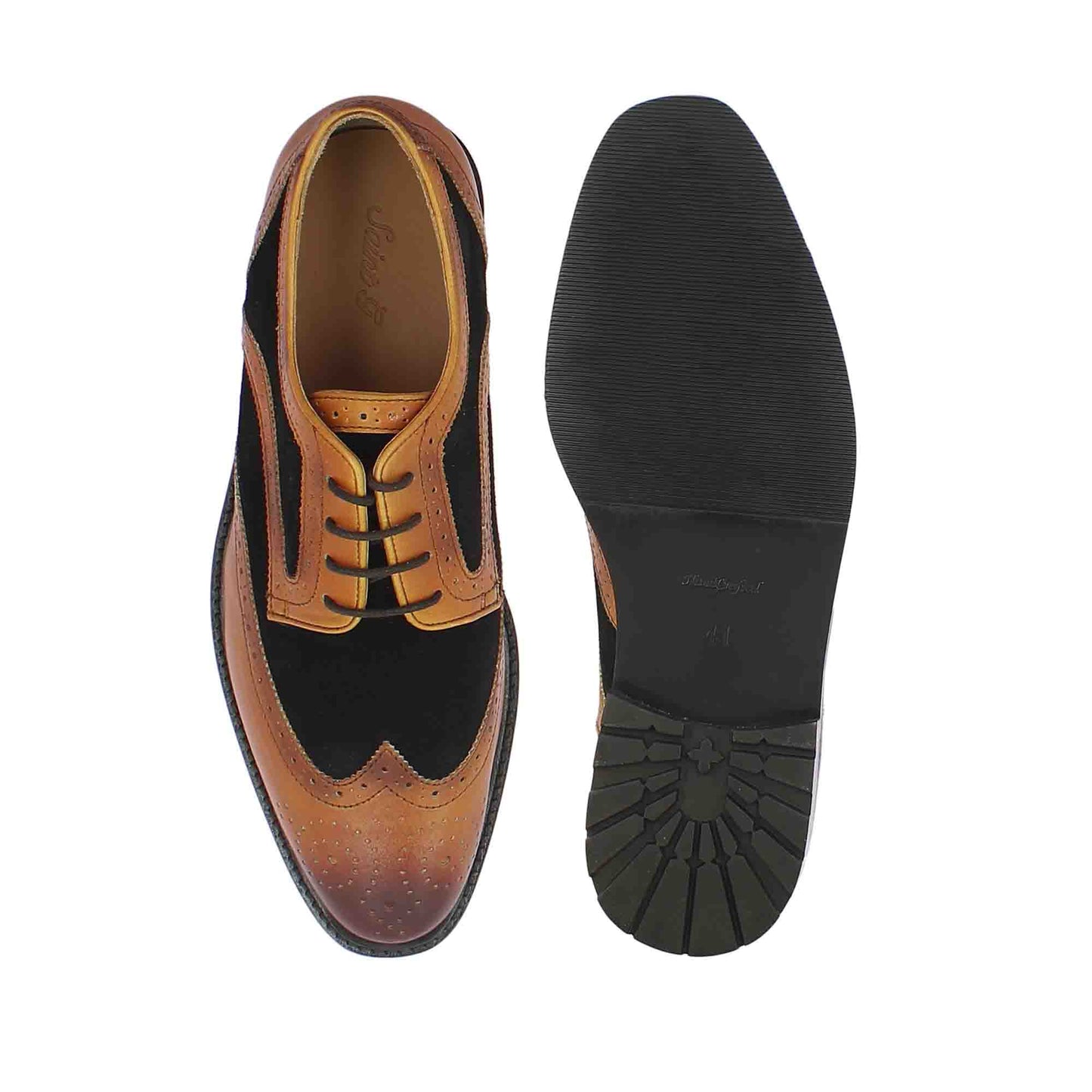 Saint Bernard Tan Leather Lace Up Brogue - SaintG India