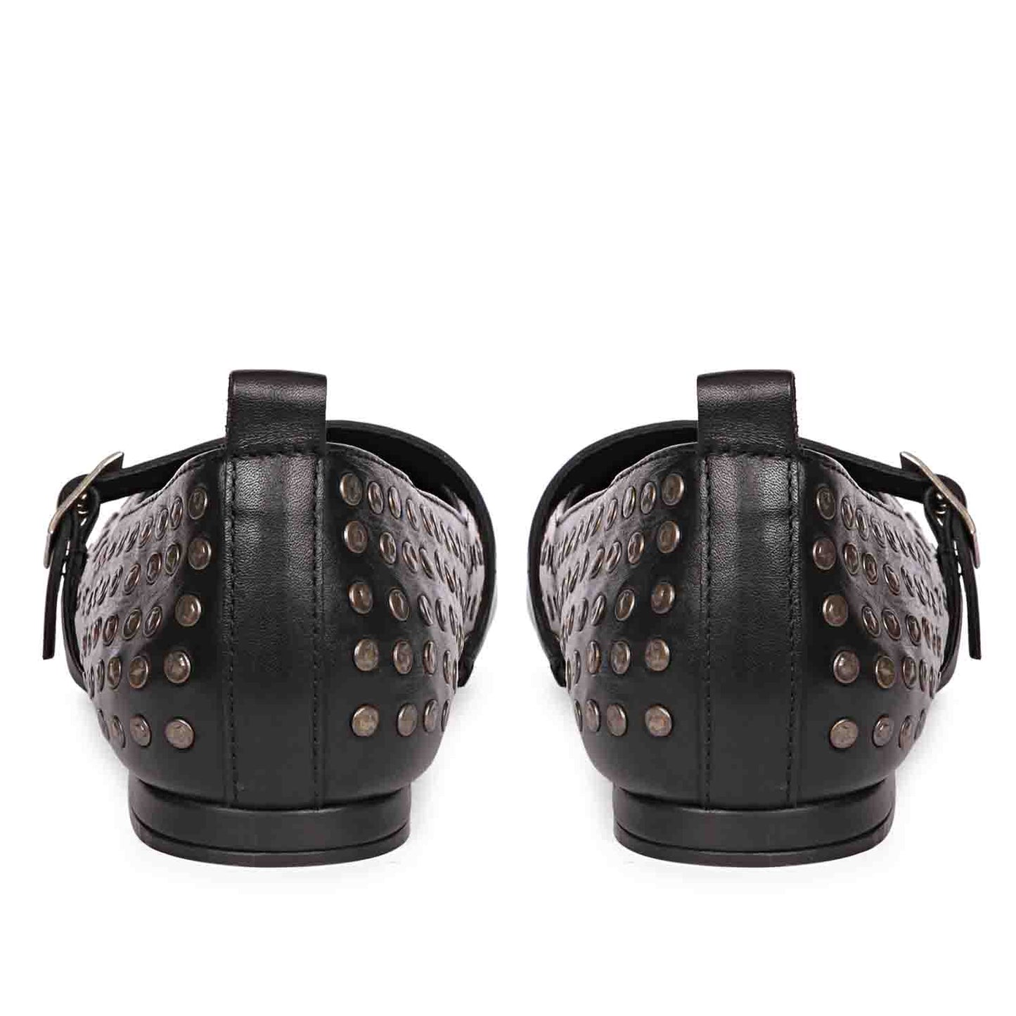 Saint Aleah Black Studded Ballerina