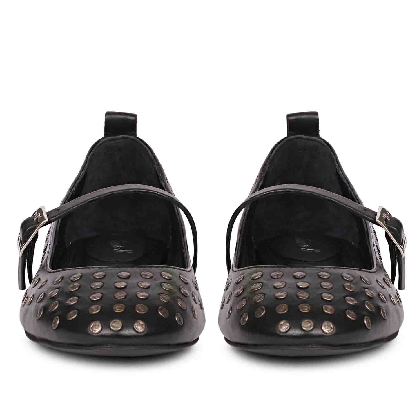 Saint Aleah Black Studded Ballerina