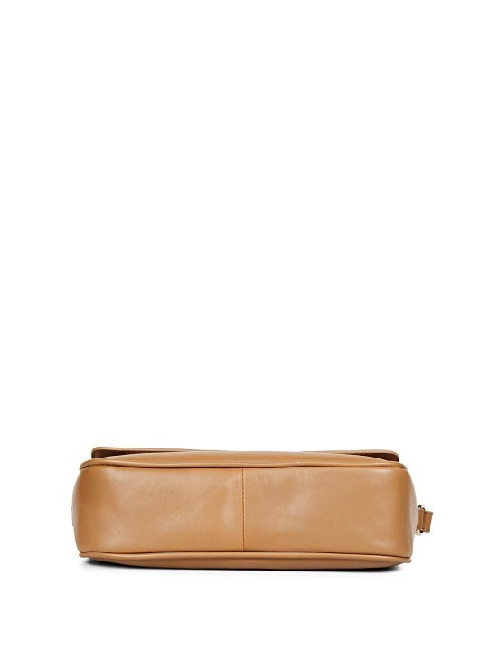 Favore Women Tan Leather Sling Bags