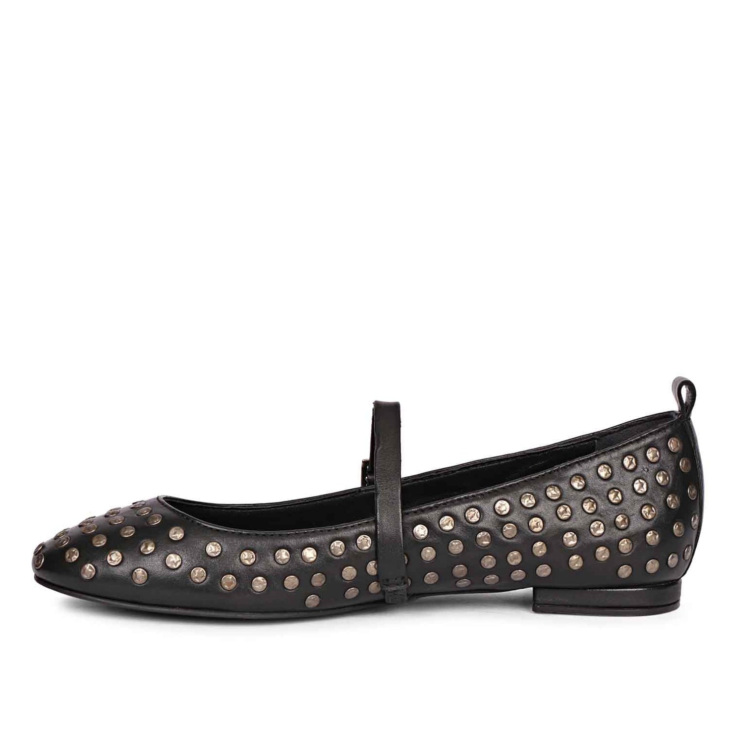 Saint Aleah Black Studded Ballerina