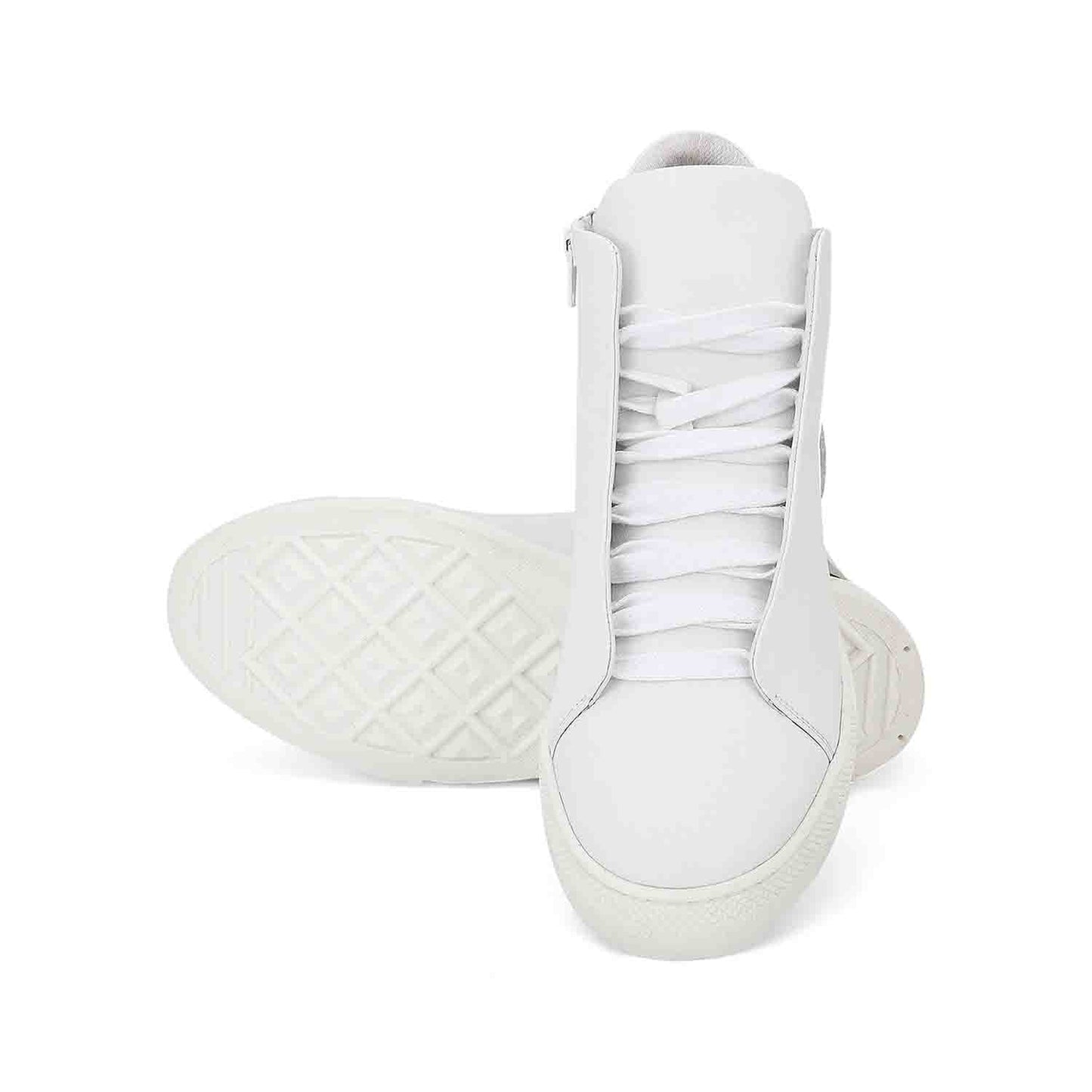 Whitesta Milo White Leather Handcrafted Sneakers