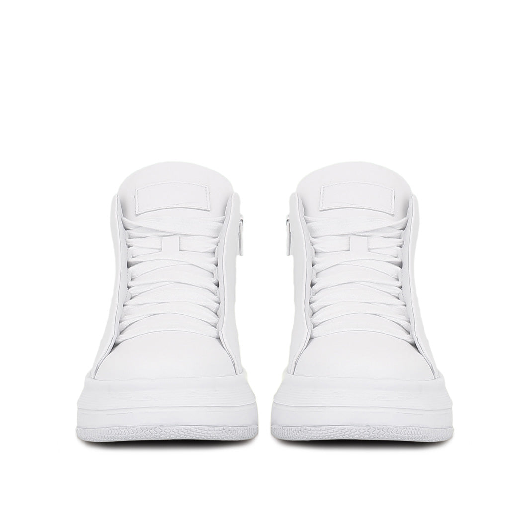 Whitesta Dafne White Leather Handcrafted Sneakers
