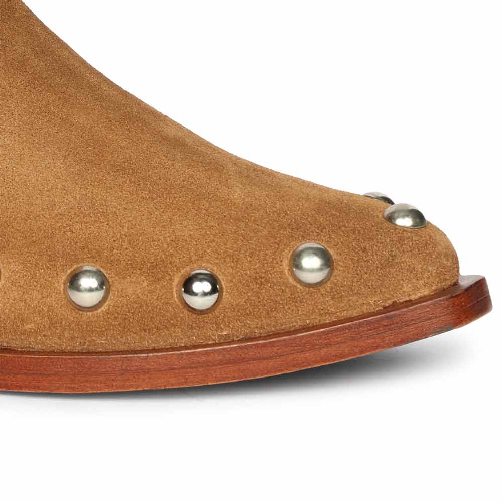 Saint Melia Tan Suede Leather Ankle Boots