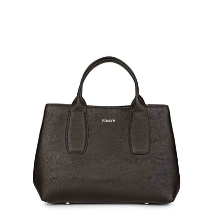 Favore Women Black Leather Satchel Bags