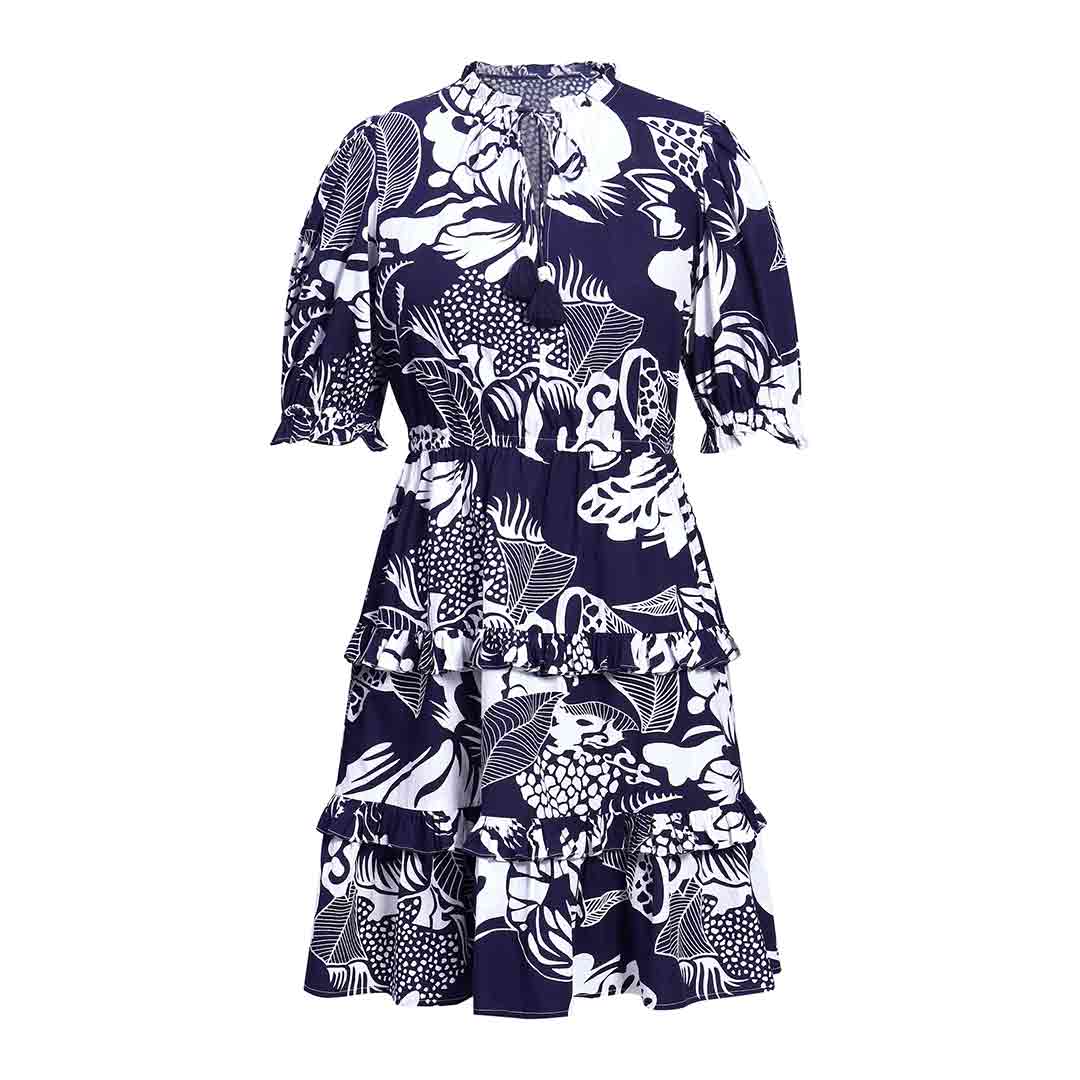 Saint Quinn Womens Blue Cotton Short Dress